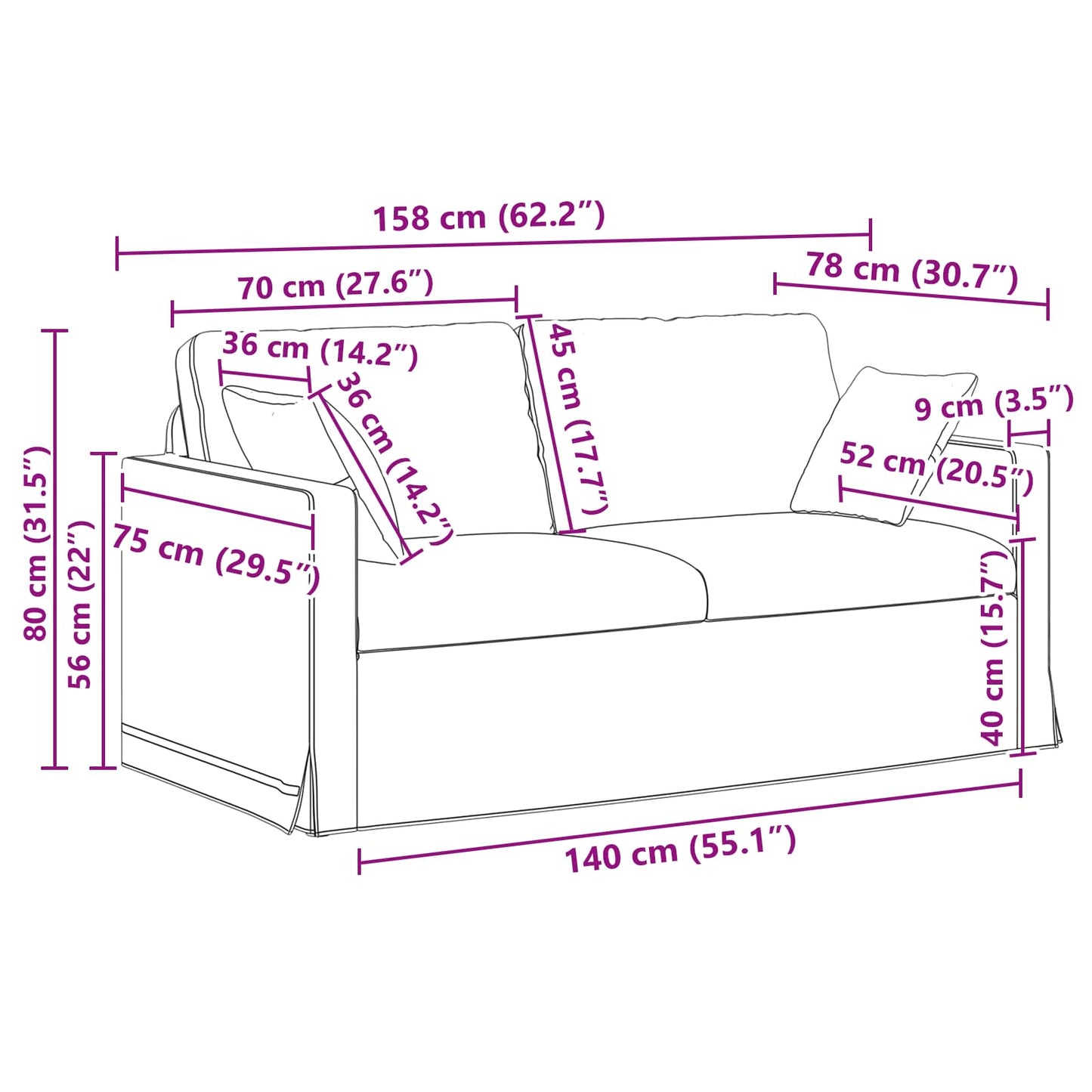 vidaXL Σετ Καναπέ 2 pcs Μπλε 158 x 78 x 80 εκ Βελούδο