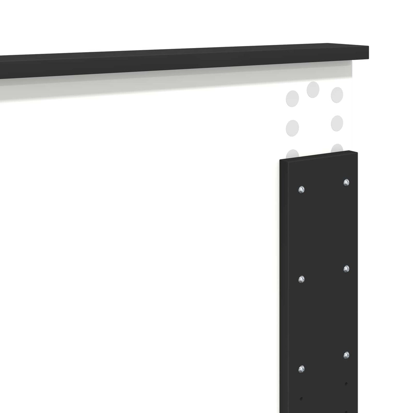 vidaXL Σκελετός Κρεβατιού Μαύρο 150 x 200 cm Επεξεργασμένο ξύλο