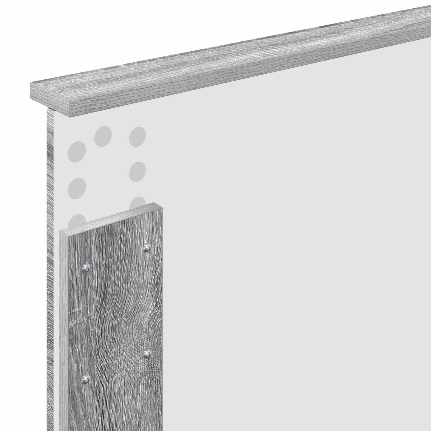 vidaXL Σκελετός Κρεβατιού Γκρίζο Σονομα 90 x 190 cm Επεξεργασμένο Ξύλο