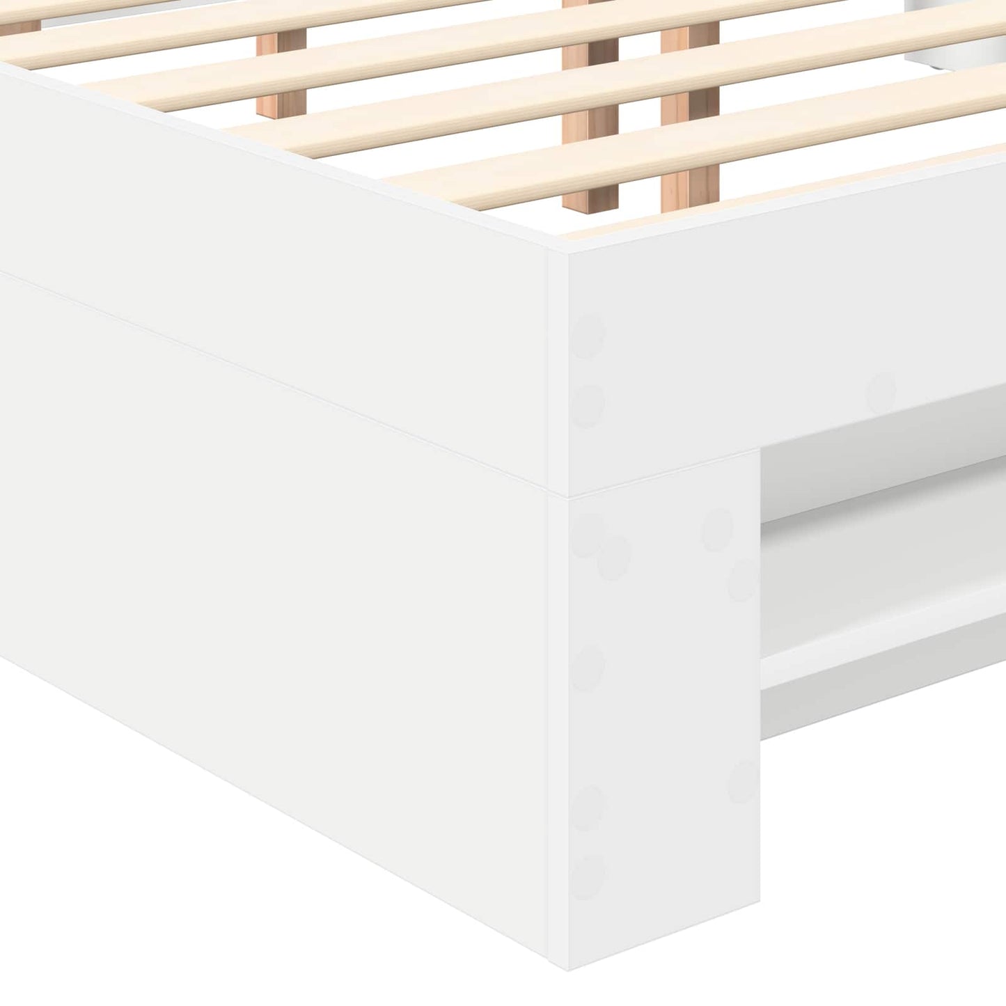 vidaXL Σκελετός Κρεβατιού Λευκό 150 x 200 cm Επεξεργασμένο ξύλο