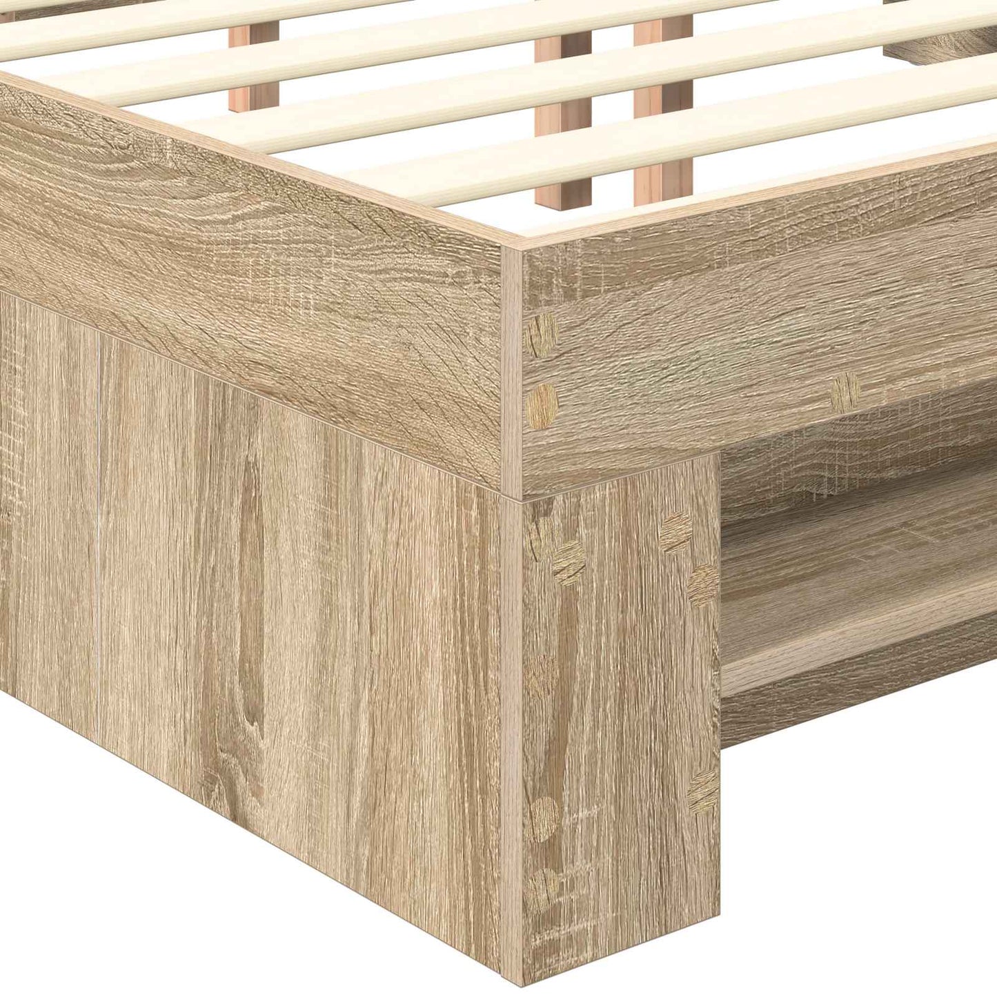 vidaXL Σκελετός Κρεβατιού Δρύς Sonoma 120 x 200 cm Επεξεργασμένο ξύλο