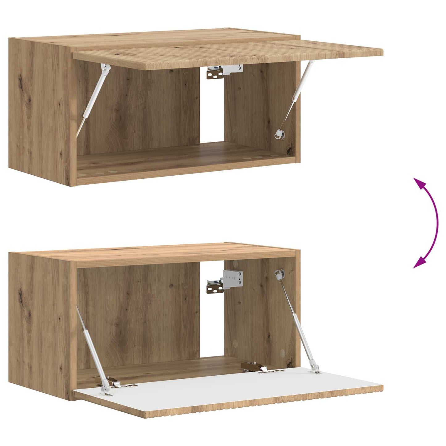 vidaXL Σετ τοίχου για τηλεόραση 4 τμχ. Artisan Oak Επεξεργασμένο Ξύλο