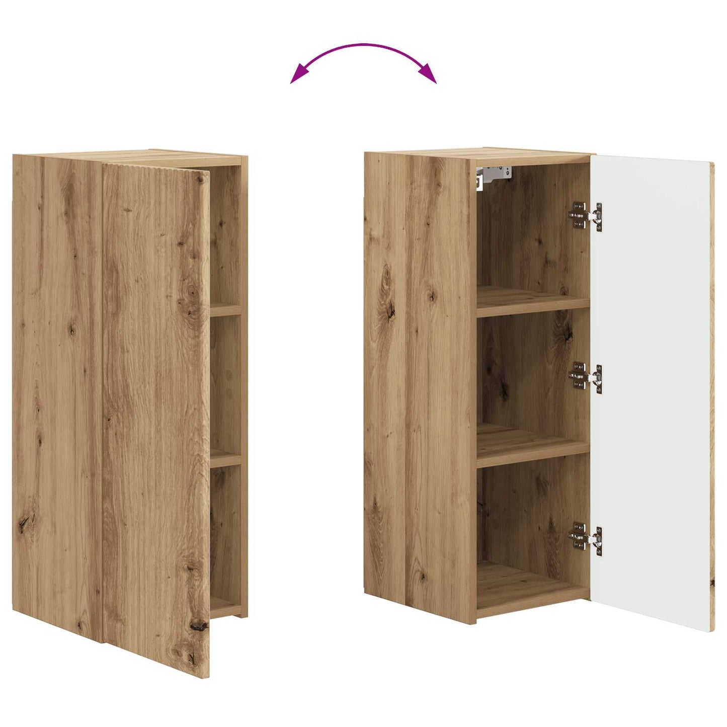 vidaXL Σετ επίπλου τηλεόρασης 2 τμχ. Artisan Oak Επεξεργασμένο Ξύλο