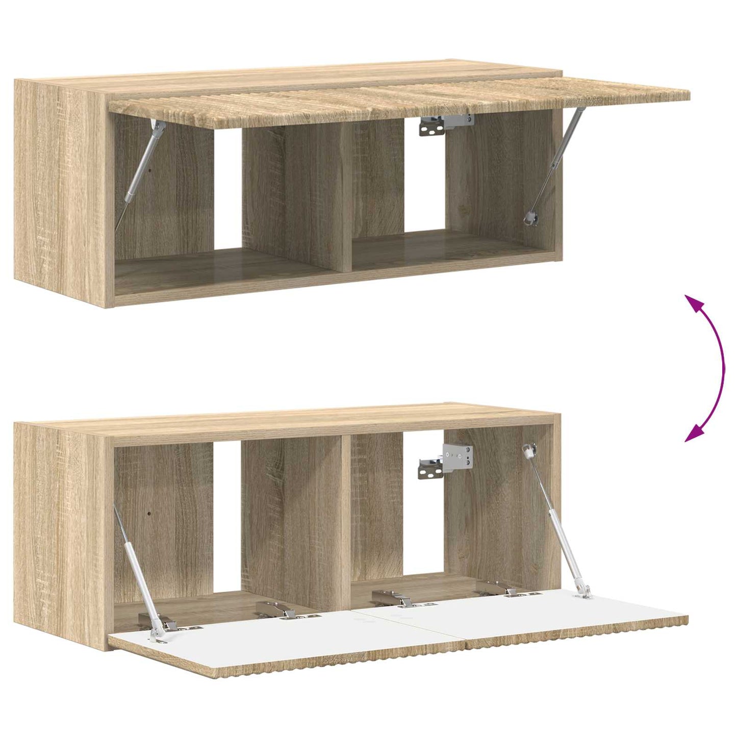 vidaXL Σετ επίπλου τηλεόρασης 3 pcs Δρύς Sonoma Επεξεργασμένο Ξύλο