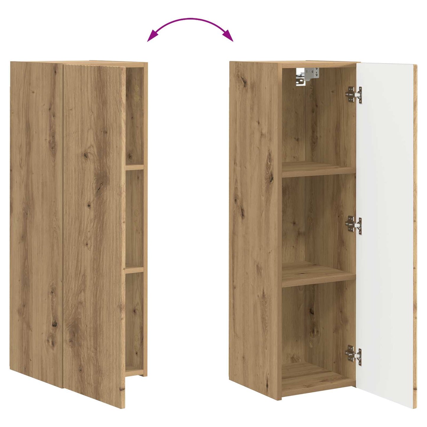 vidaXL Σετ επίπλου τηλεόρασης 3 τμχ. Artisan Oak Επεξεργασμένο Ξύλο