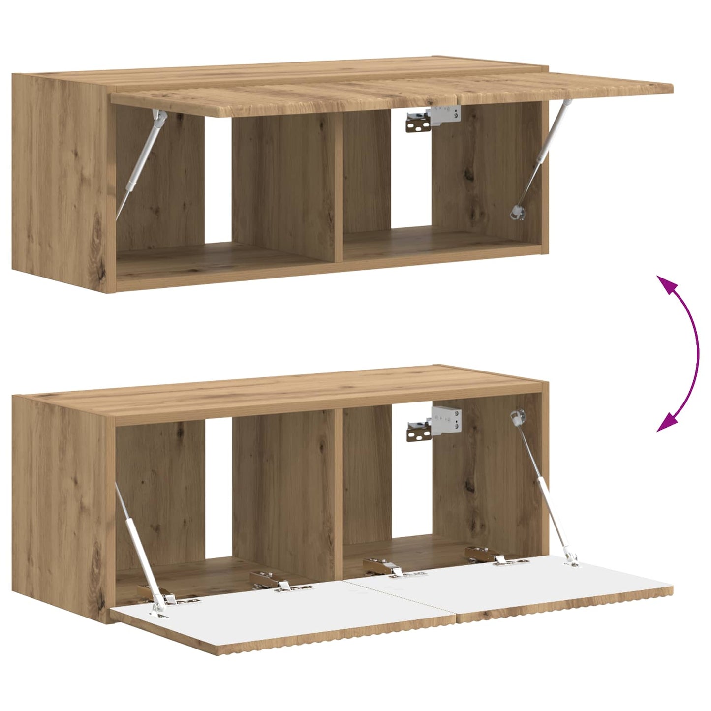 vidaXL Σετ επίπλου τηλεόρασης 4 pcs Artisan Oak Επεξεργασμένο ξύλο