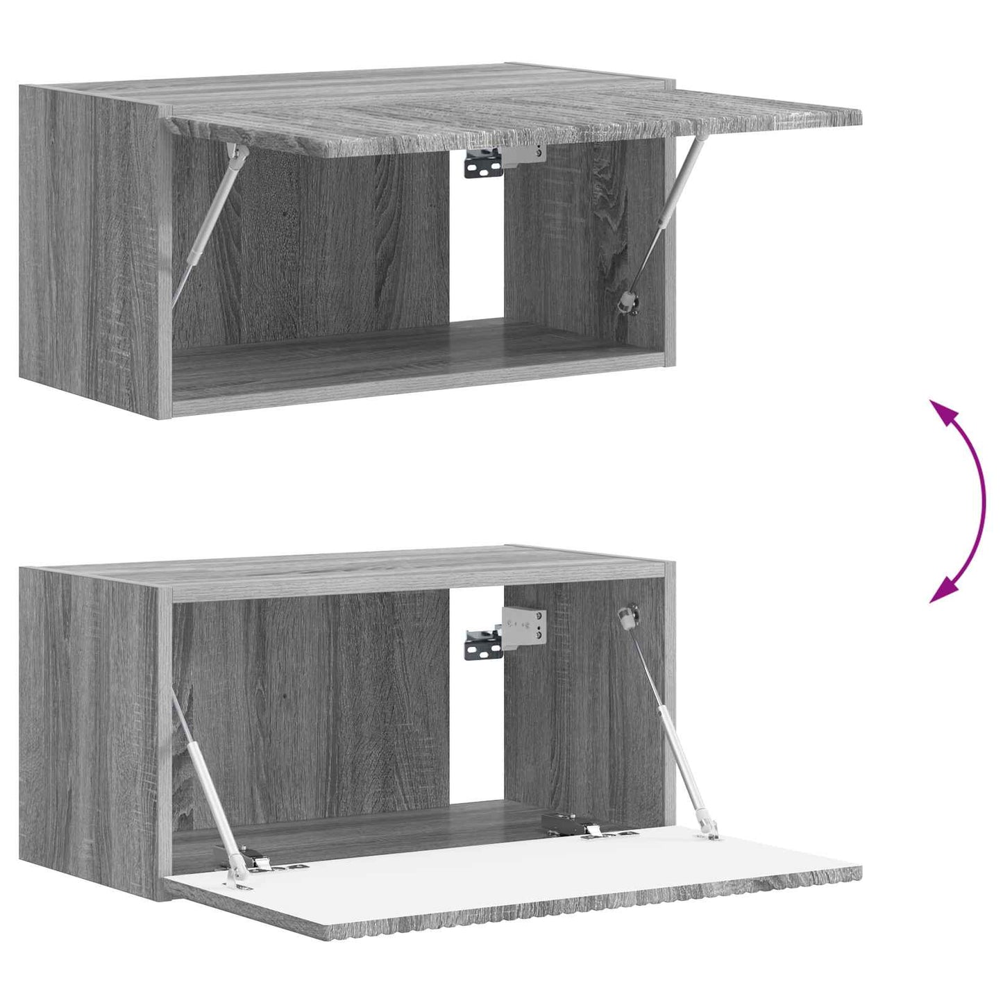 vidaXL Σετ επίπλου τηλεόρασης 4 pcs Γκρίζο Σονομα Επεξεργασμένο ξύλο