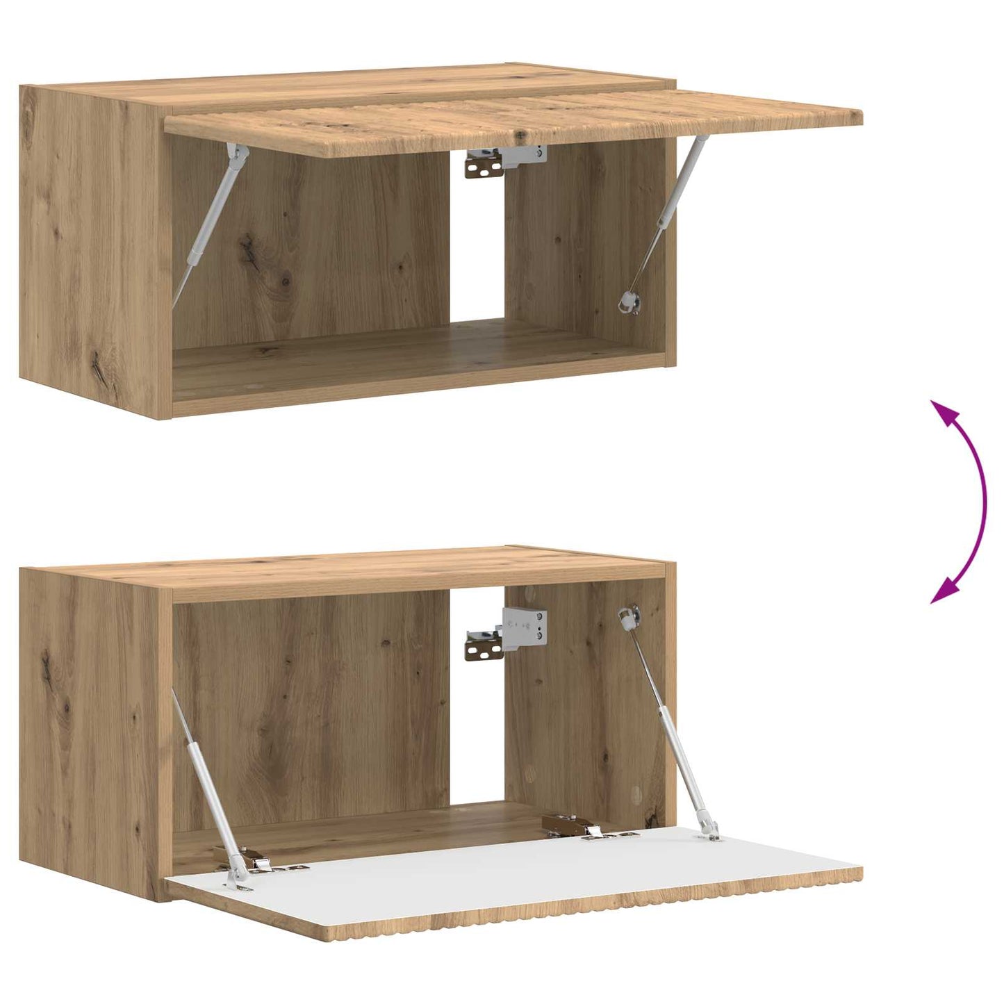 vidaXL Σετ επίπλου τηλεόρασης 4 τμχ. Artisan Oak Επεξεργασμένο Ξύλο