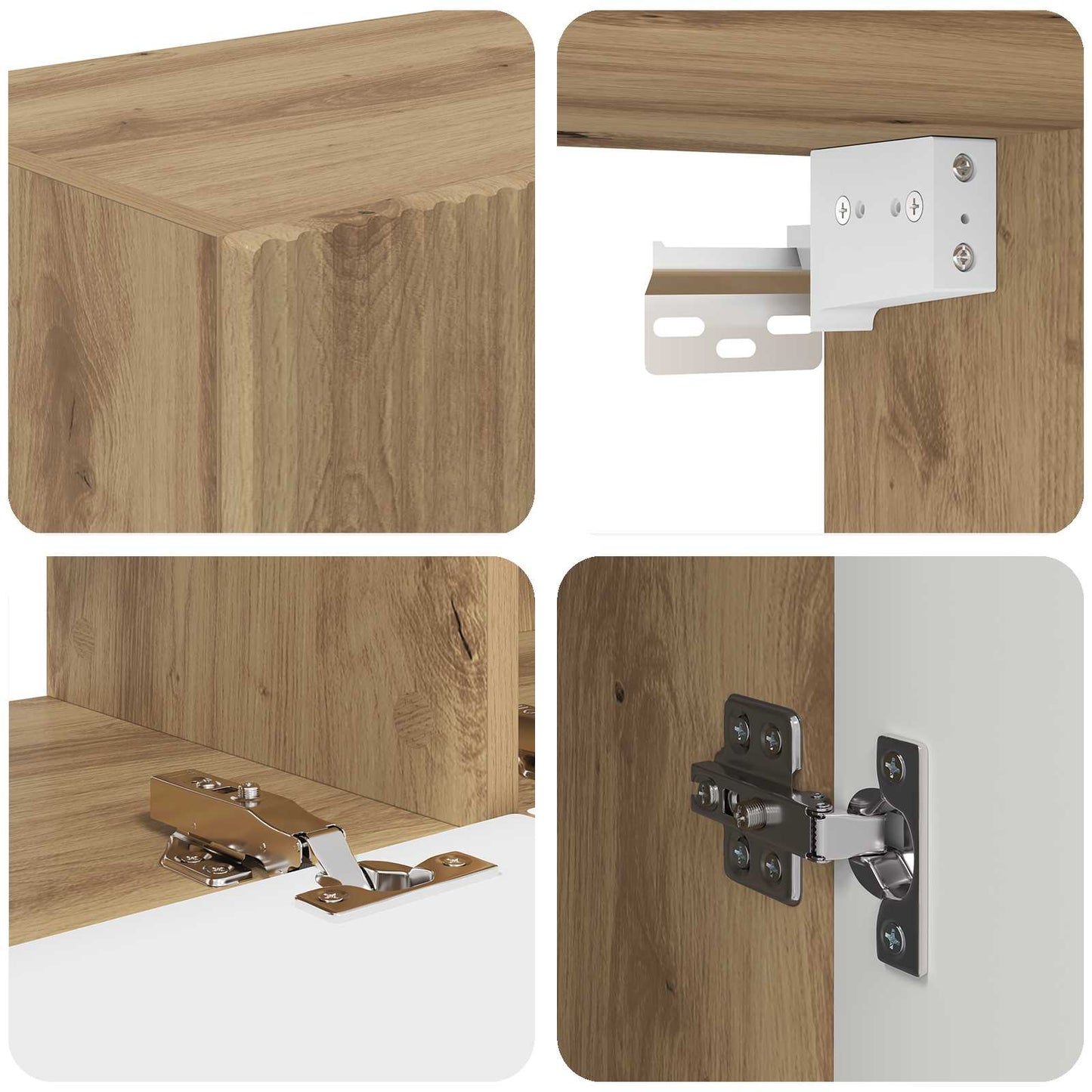 vidaXL Σετ επίπλου τηλεόρασης 4 pcs Artisan Oak Επεξεργασμένο Ξύλο