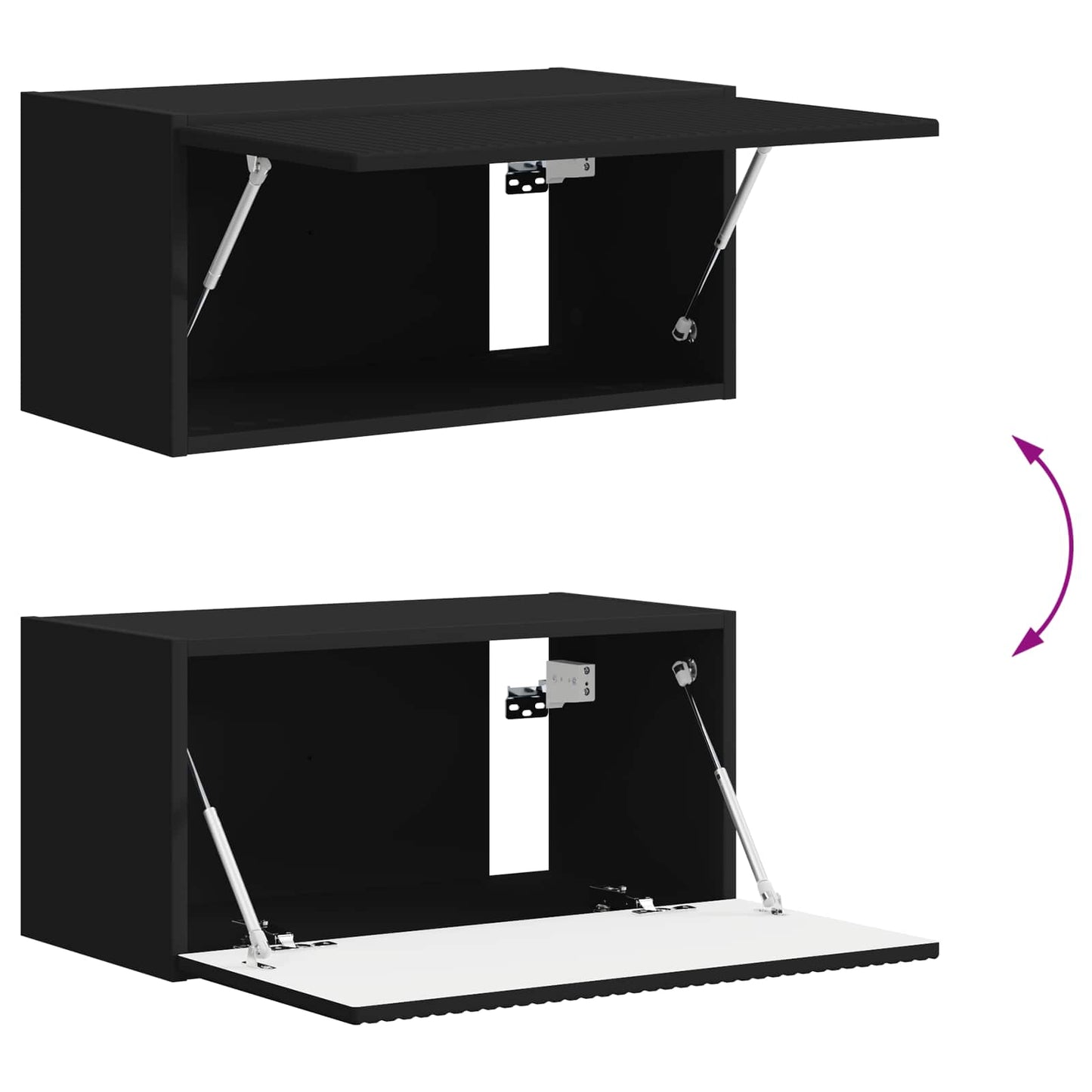 vidaXL Σετ επίπλου τηλεόρασης 5 pcs Μαύρο Επεξεργασμένο Ξύλο