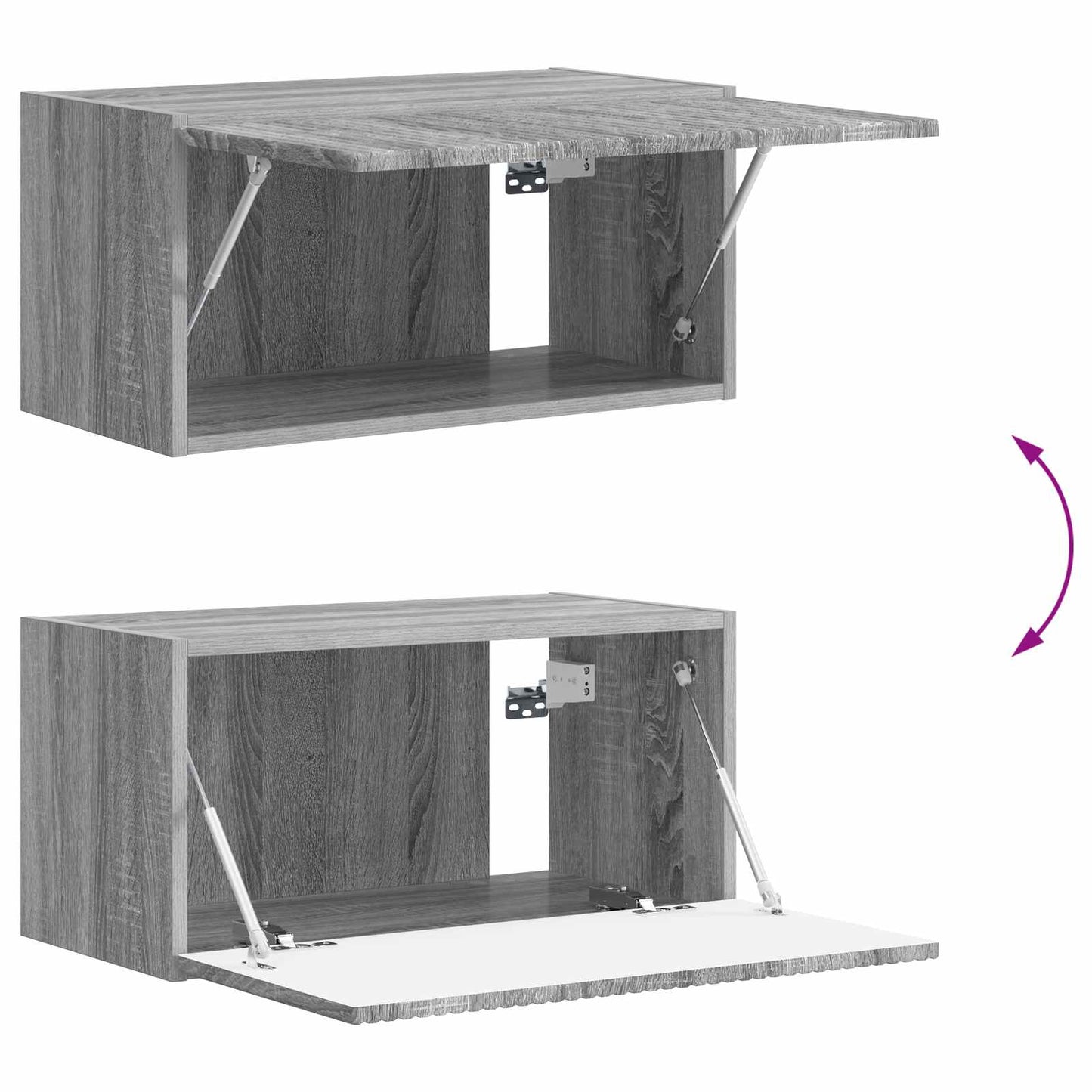 vidaXL Σετ επίπλου τηλεόρασης 6 pcs Γκρίζο Σονομα Επεξεργασμένο ξύλο
