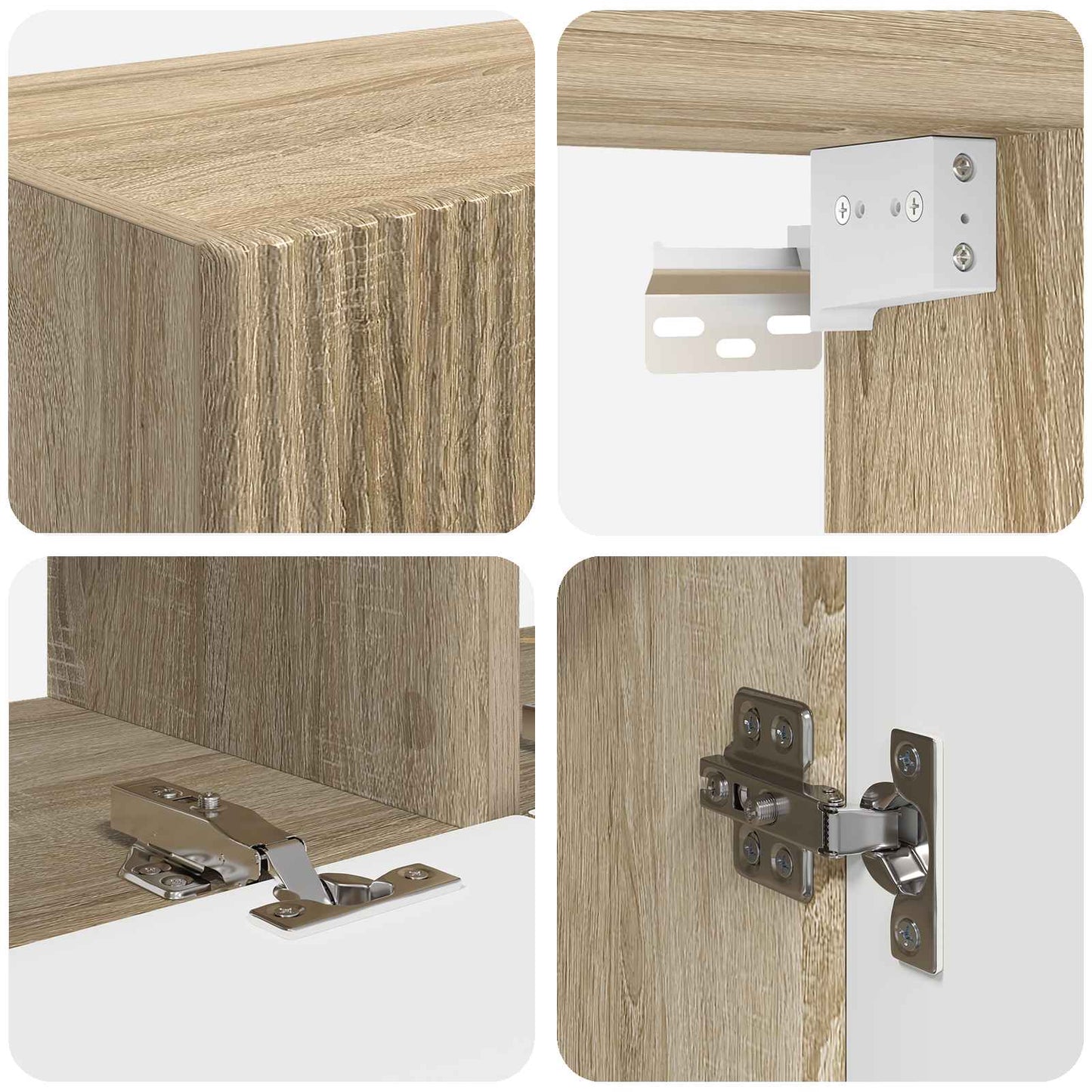 vidaXL Σετ επίπλου τηλεόρασης 4 pcs Δρύς Sonoma Επεξεργασμένο Ξύλο