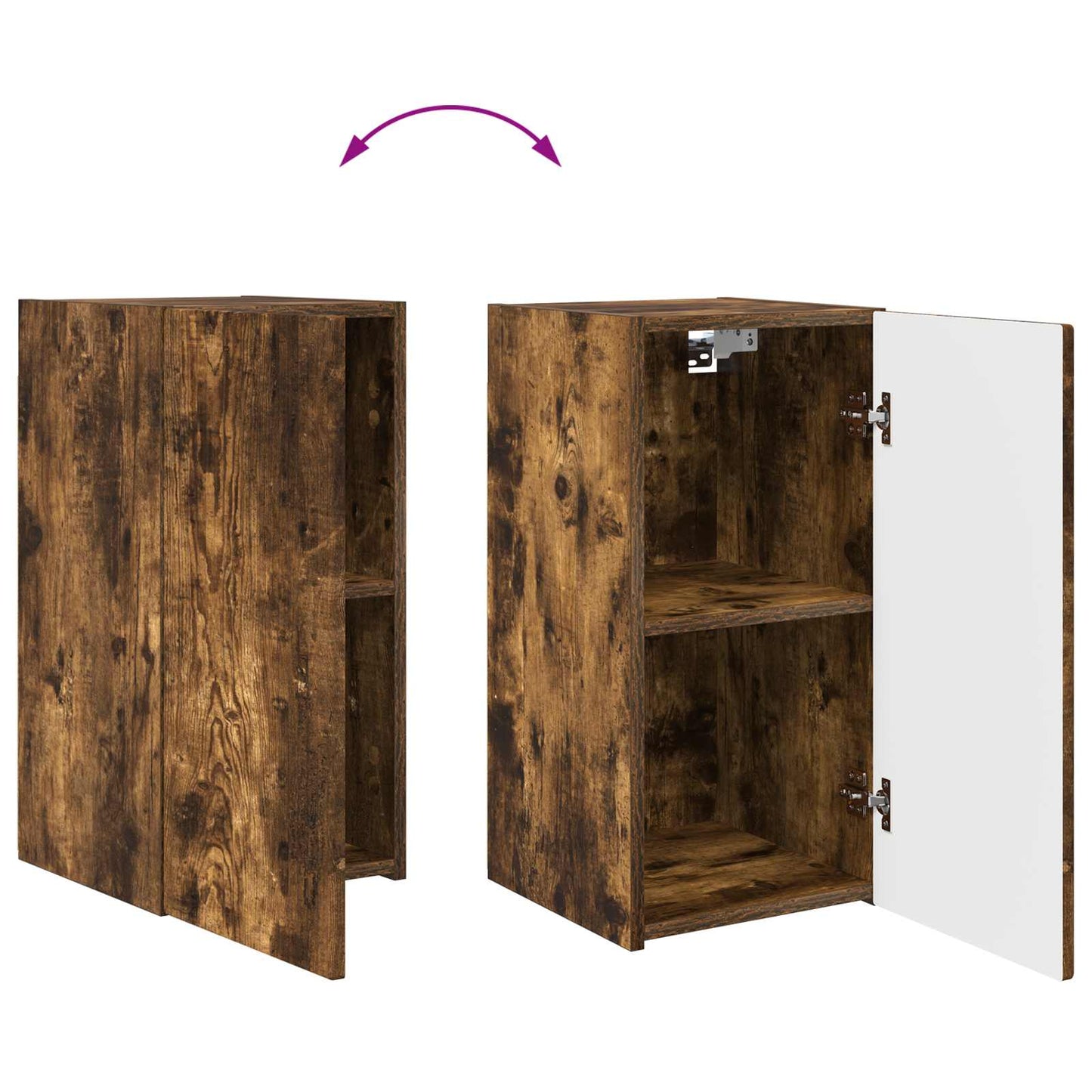 vidaXL 2 pcs Καπνιστό Δρύς