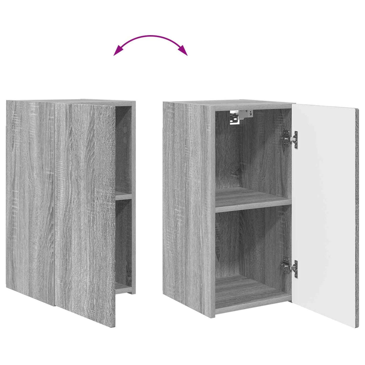 vidaXL Σετ επίπλου τηλεόρασης 4 pcs Γκρίζο Σονομα Επεξεργασμένο ξύλο