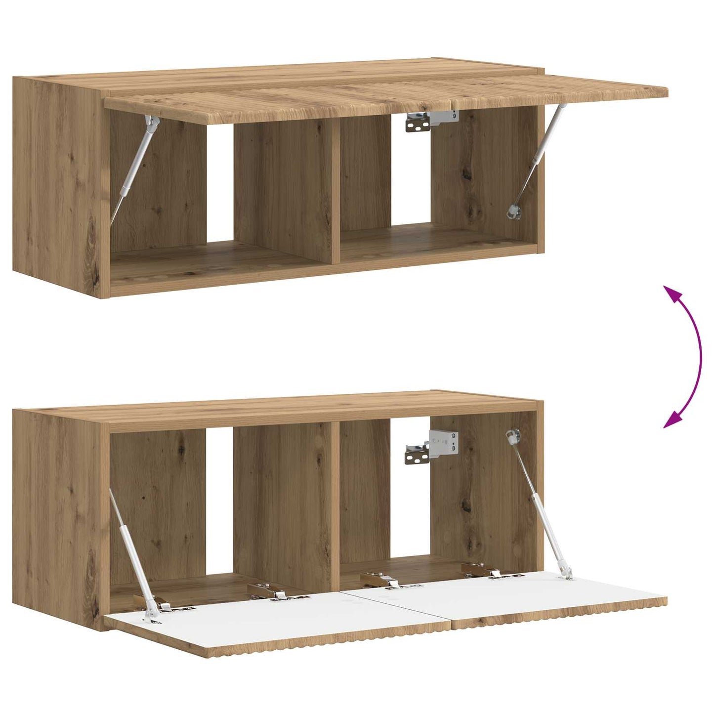 vidaXL Σετ επίπλου τηλεόρασης 4 pcs Artisan Oak Επεξεργασμένο ξύλο