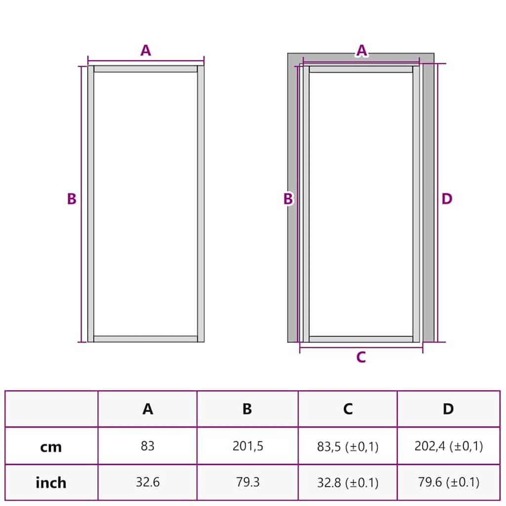 vidaXL Πόρτα Σπιτιού 83 x 201,5 x 3,5 εκ