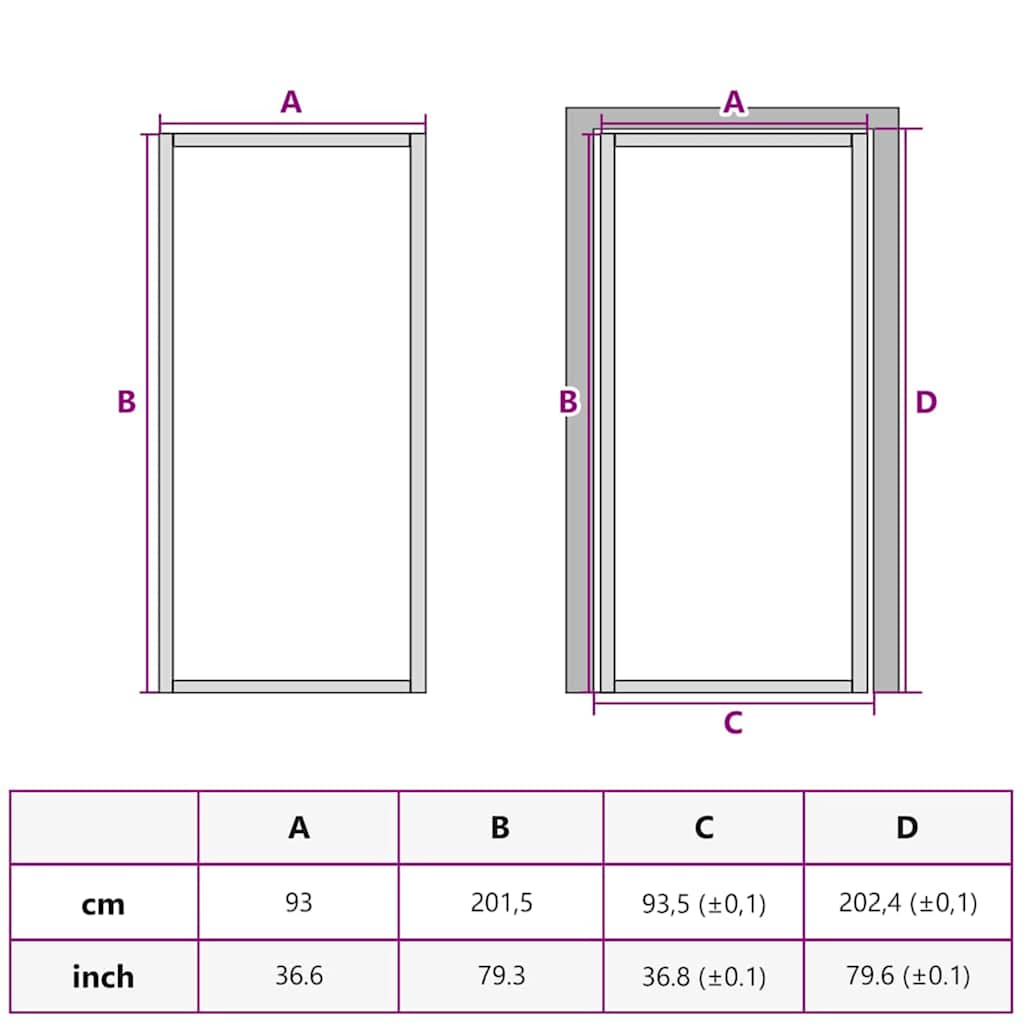 vidaXL Πόρτα Σπιτιού 93 x 201,5 x 3,5 εκ