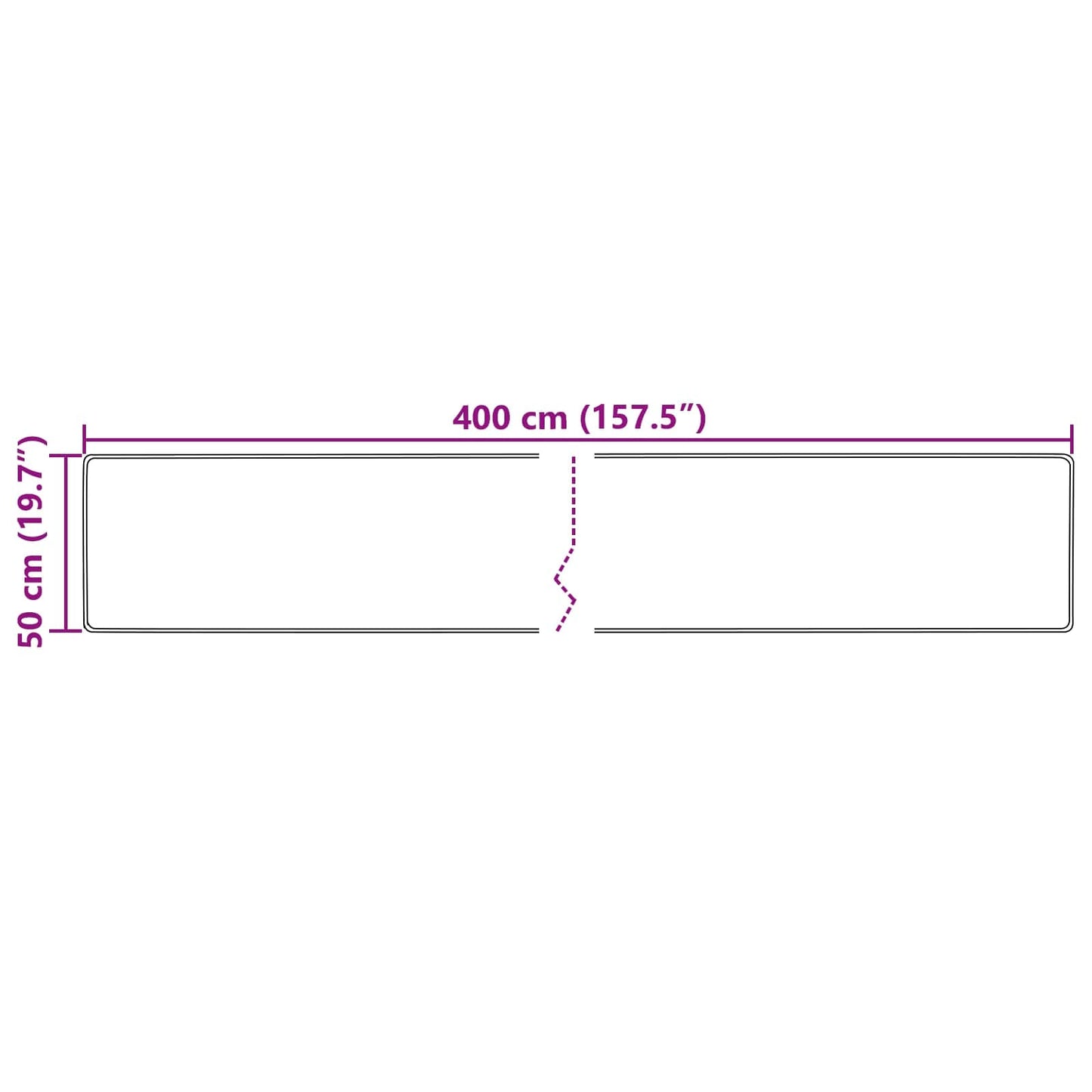 vidaXL Χαλί Runner MARSA Κρεμ 50 x 400 εκ. Πολυέστερ και PVC