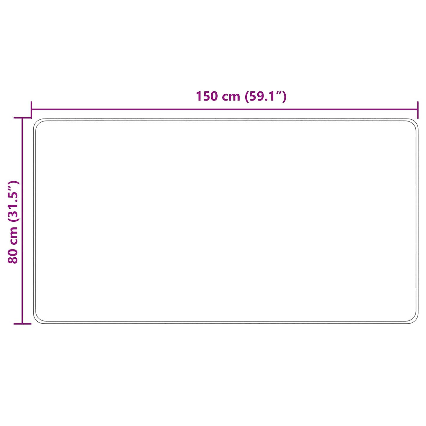 vidaXL Χαλί Runner MARSA Μπεζ 80 x 150 cm Πολυέστερ και PVC