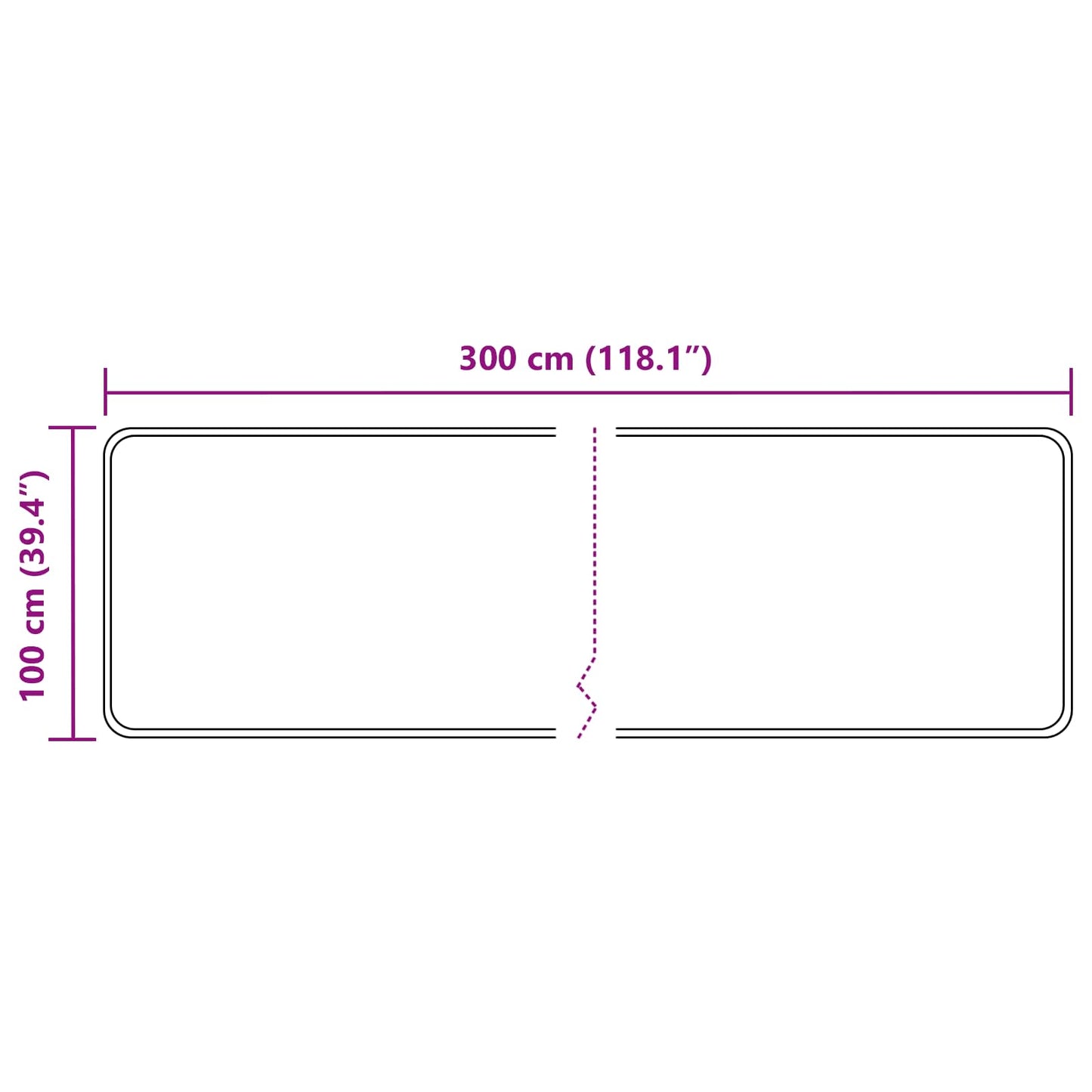 vidaXL Χαλί Runner MARSA Ανθρακί 100 x 300 cm Πολυέστερ και PVC