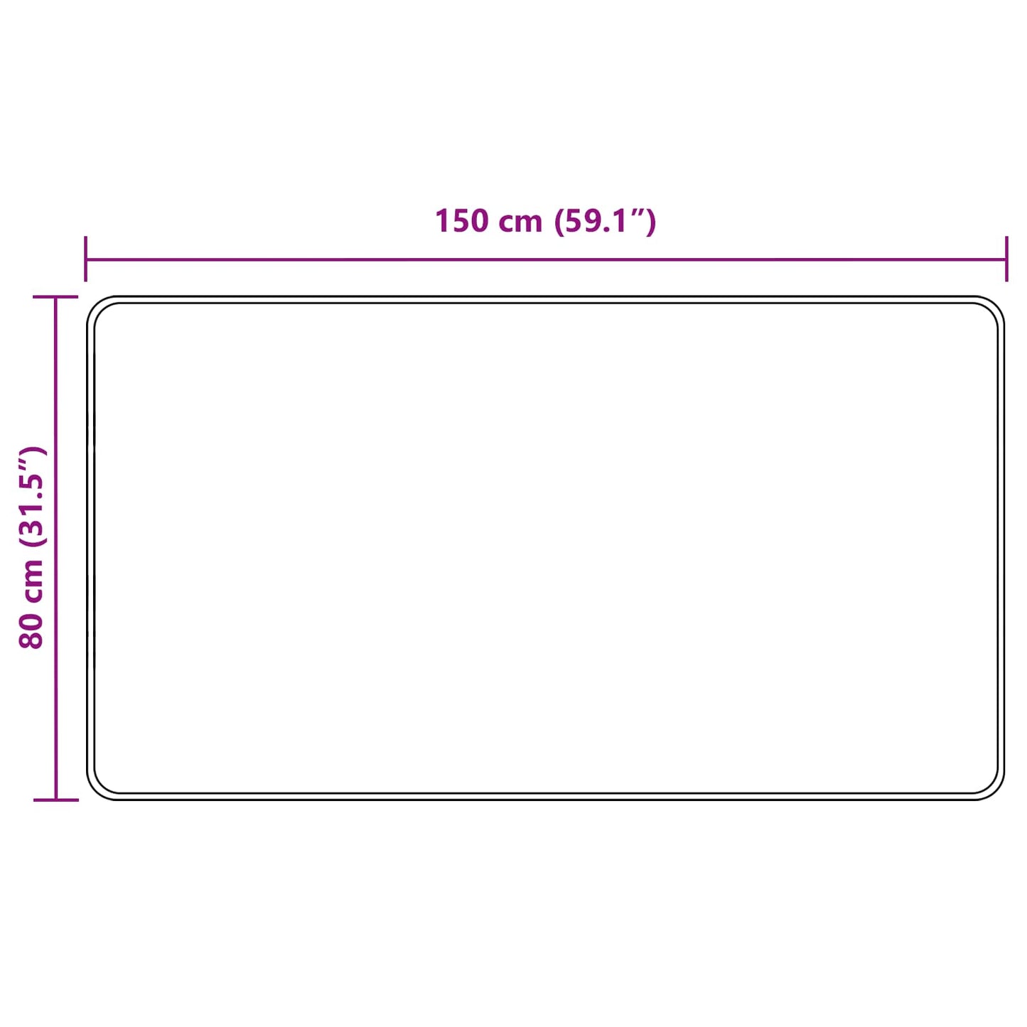 vidaXL Χαλί Runner MARSA Γκρι 80 x 150 cm Πολυέστερ και PVC