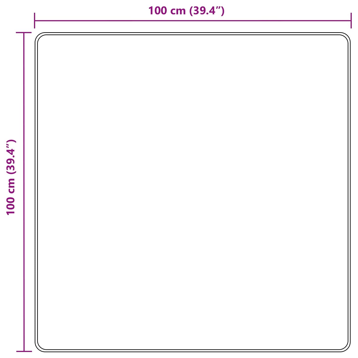vidaXL Χαλί Runner MARSA Κίτρινο 100 x 100 cm Πολυέστερ και PVC