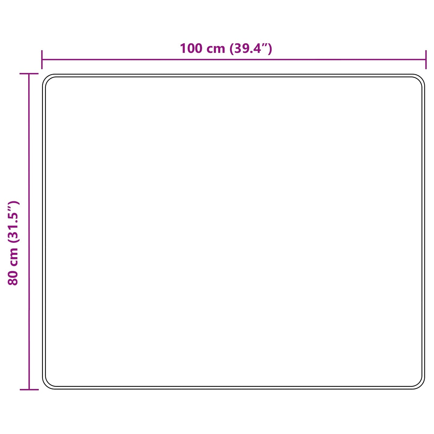 vidaXL Χαλί Runner MARSA Πολύχρωμο 80 x 100 cm Πολυέστερ και PVC