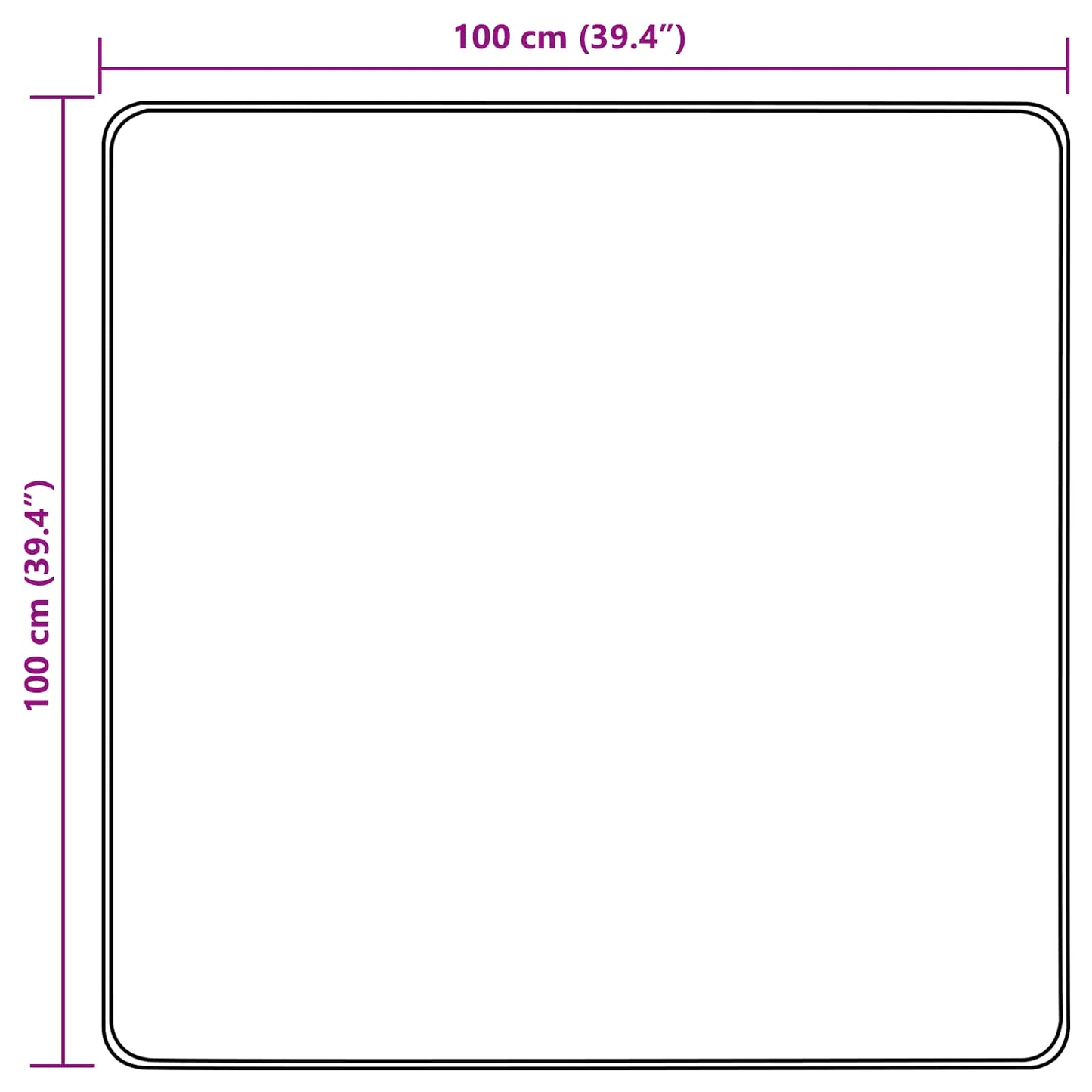 vidaXL Χαλί Runner MARSA Πολύχρωμο 100 x 100 cm Πολυέστερ και PVC