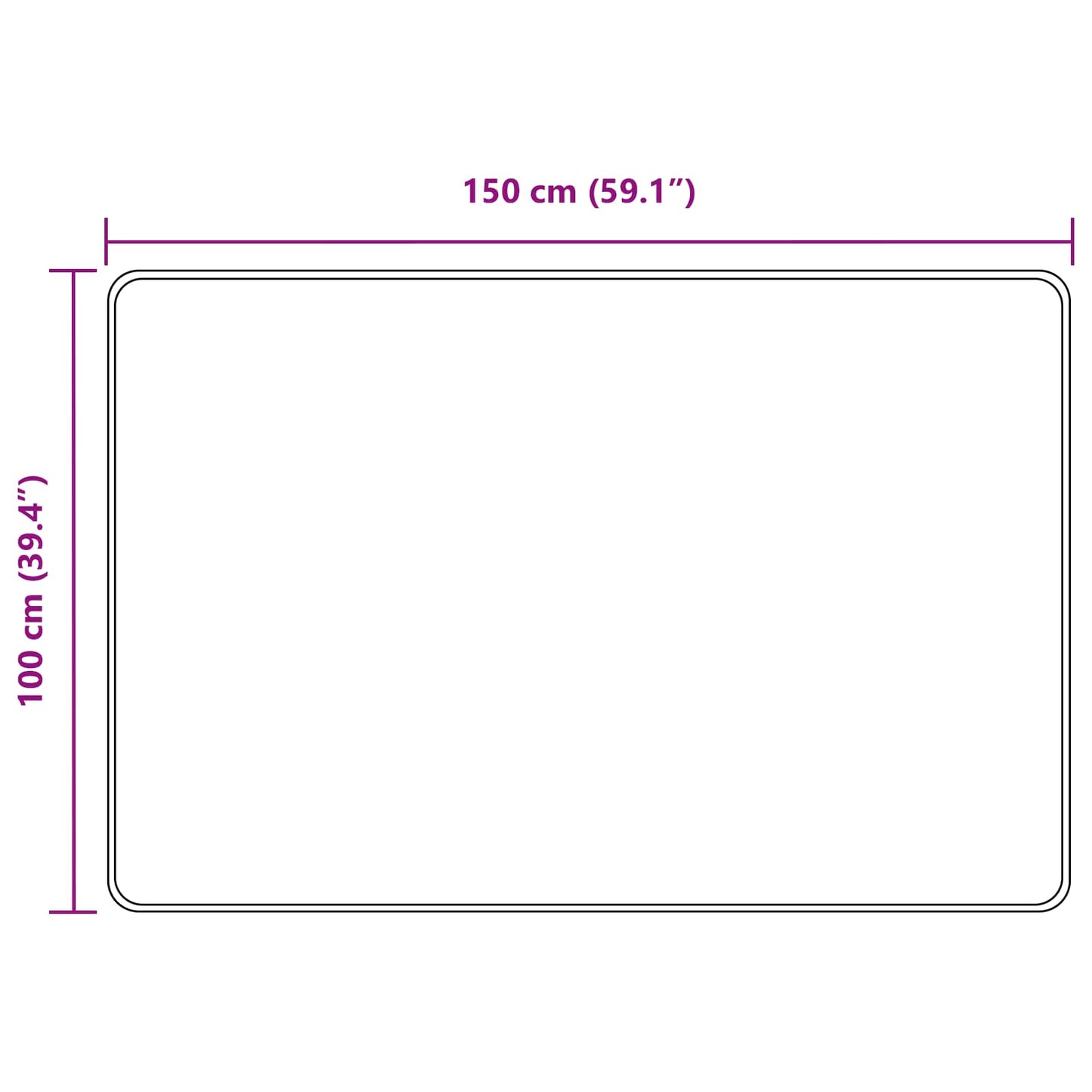 vidaXL Χαλί Runner MARSA Γκρι 100 x 150 cm Πολυέστερ και PVC