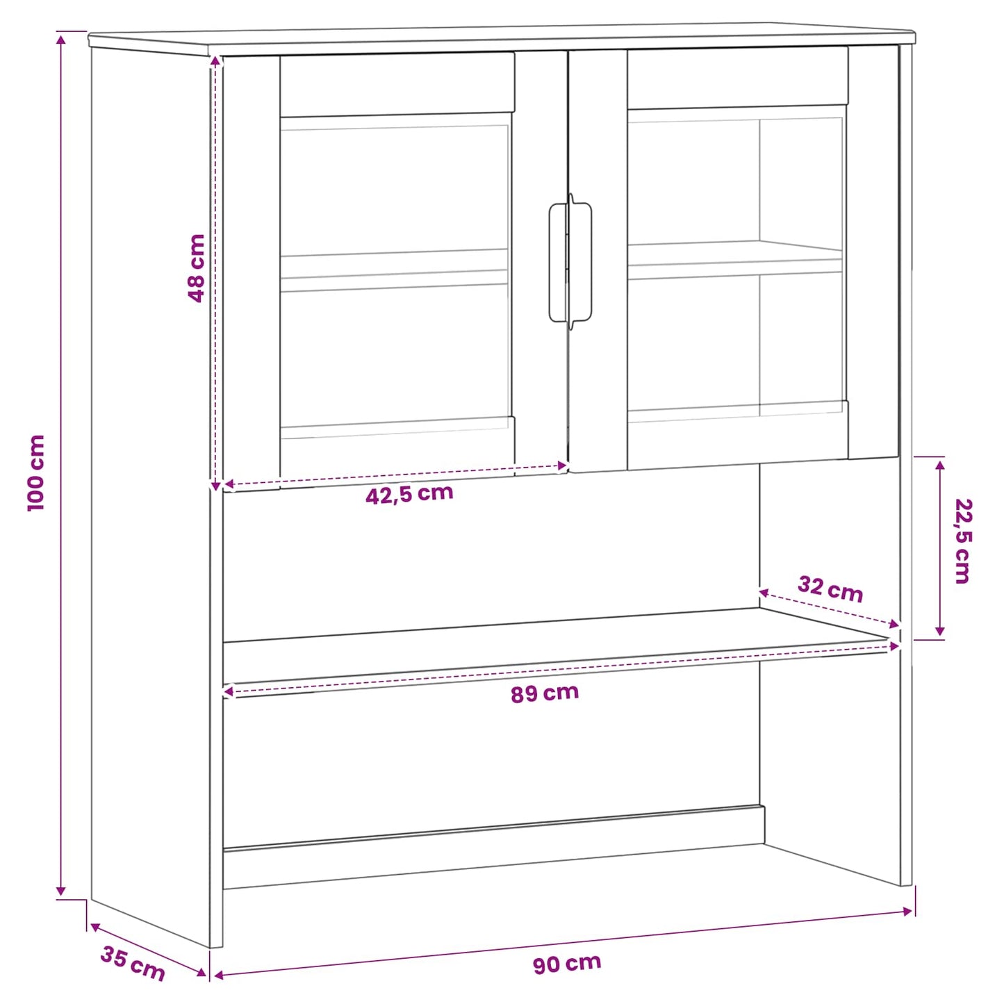 vidaXL Κλουβί MOLDE Καραμέλα 90 x 35 x 100 εκ. Μασίφ Ξύλο Πεύκου