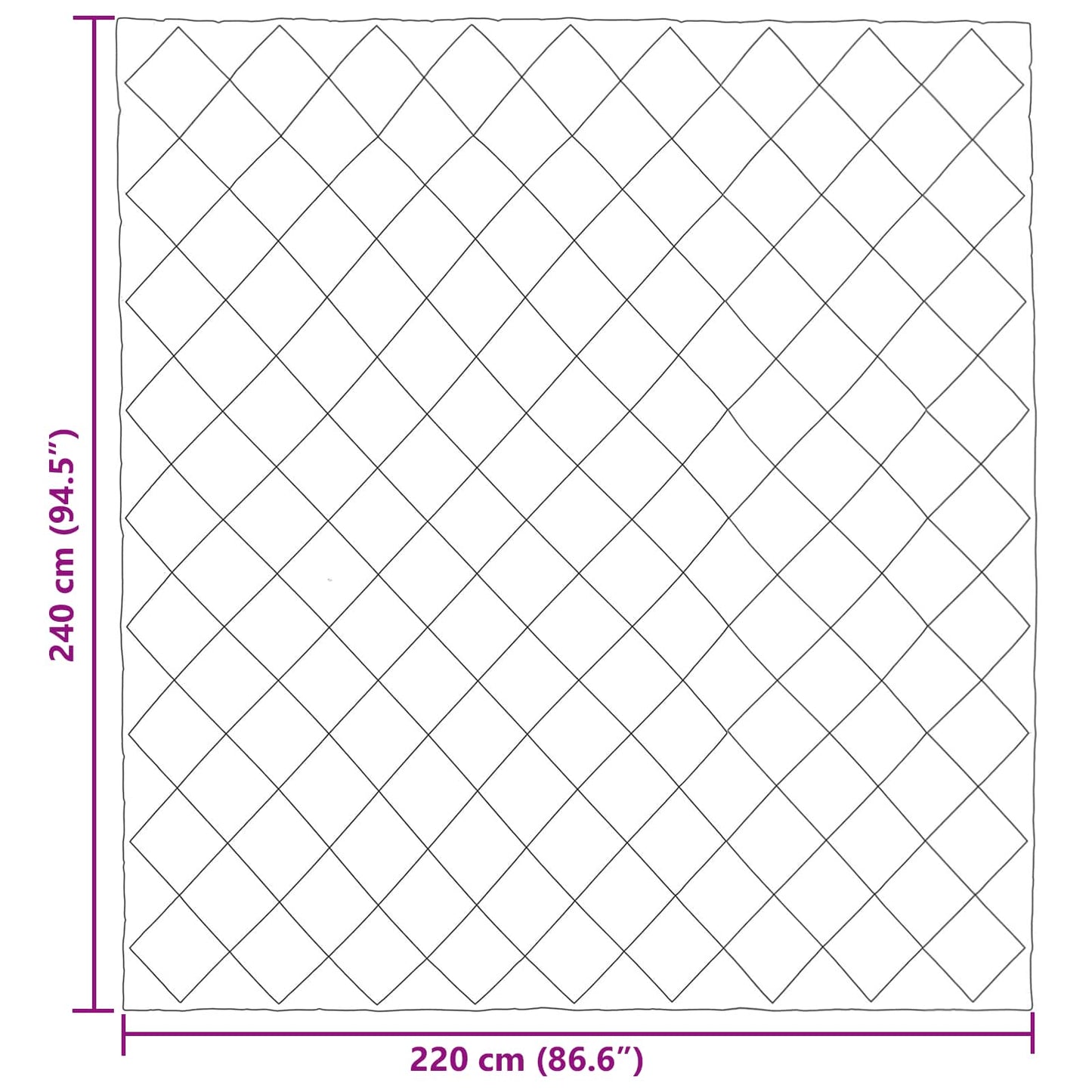 vidaXL Κουβέρτα ολόκληρου του χρόνου Ανθρακί 220 x 240 cm Μικροΐνες