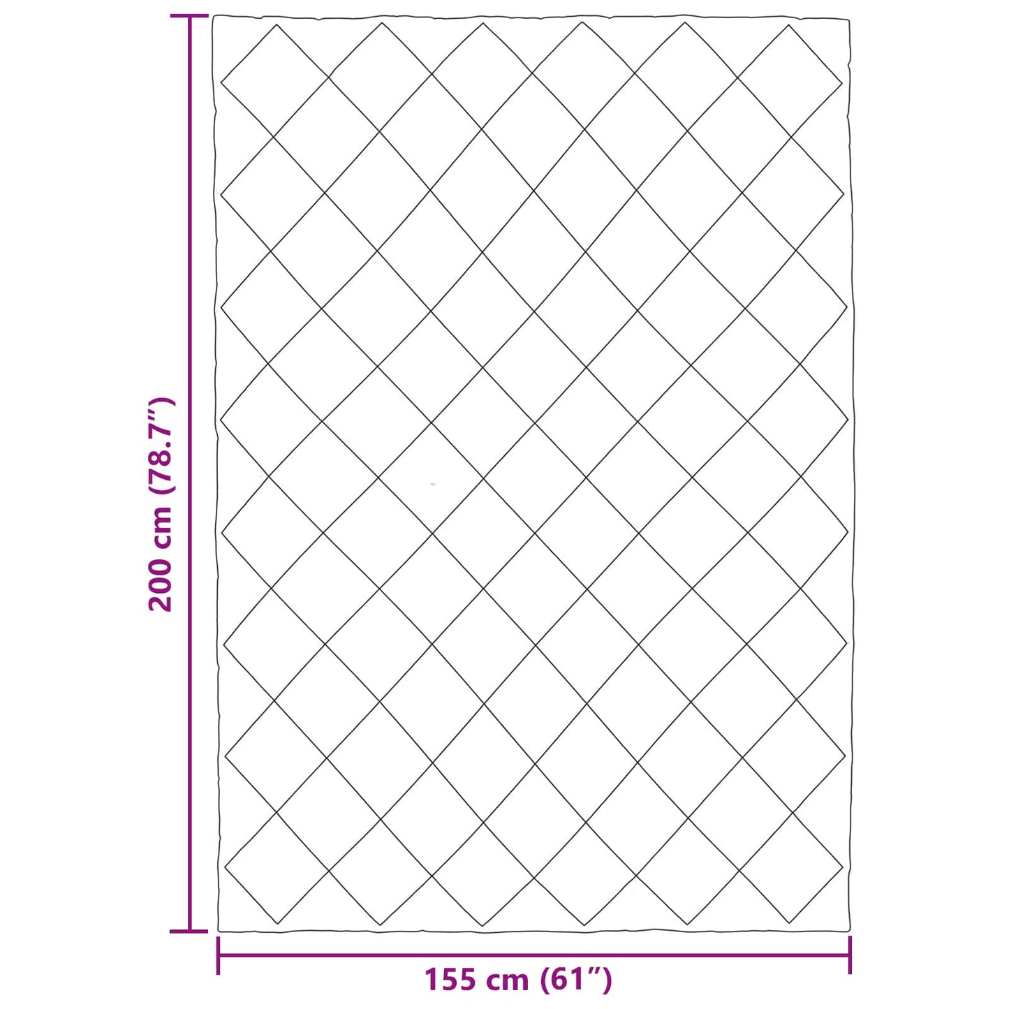 vidaXL Χειμερινό Παπλωματοθήκη 155 x 200 εκ. 450 gsm Ανθρακί