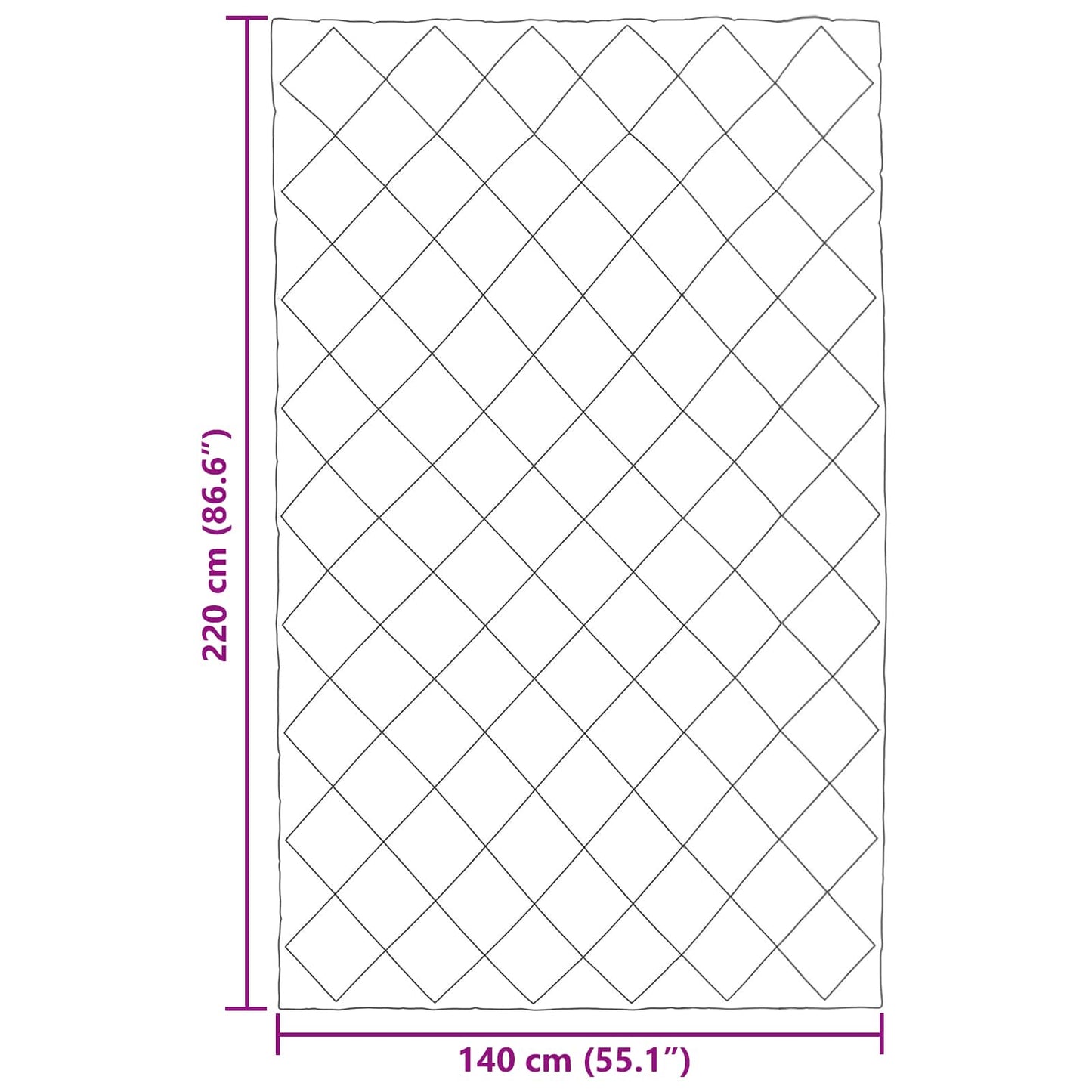 vidaXL Χειμερινό Παπλωματοθήκη 140 x 220 cm 450 gsm Taupe