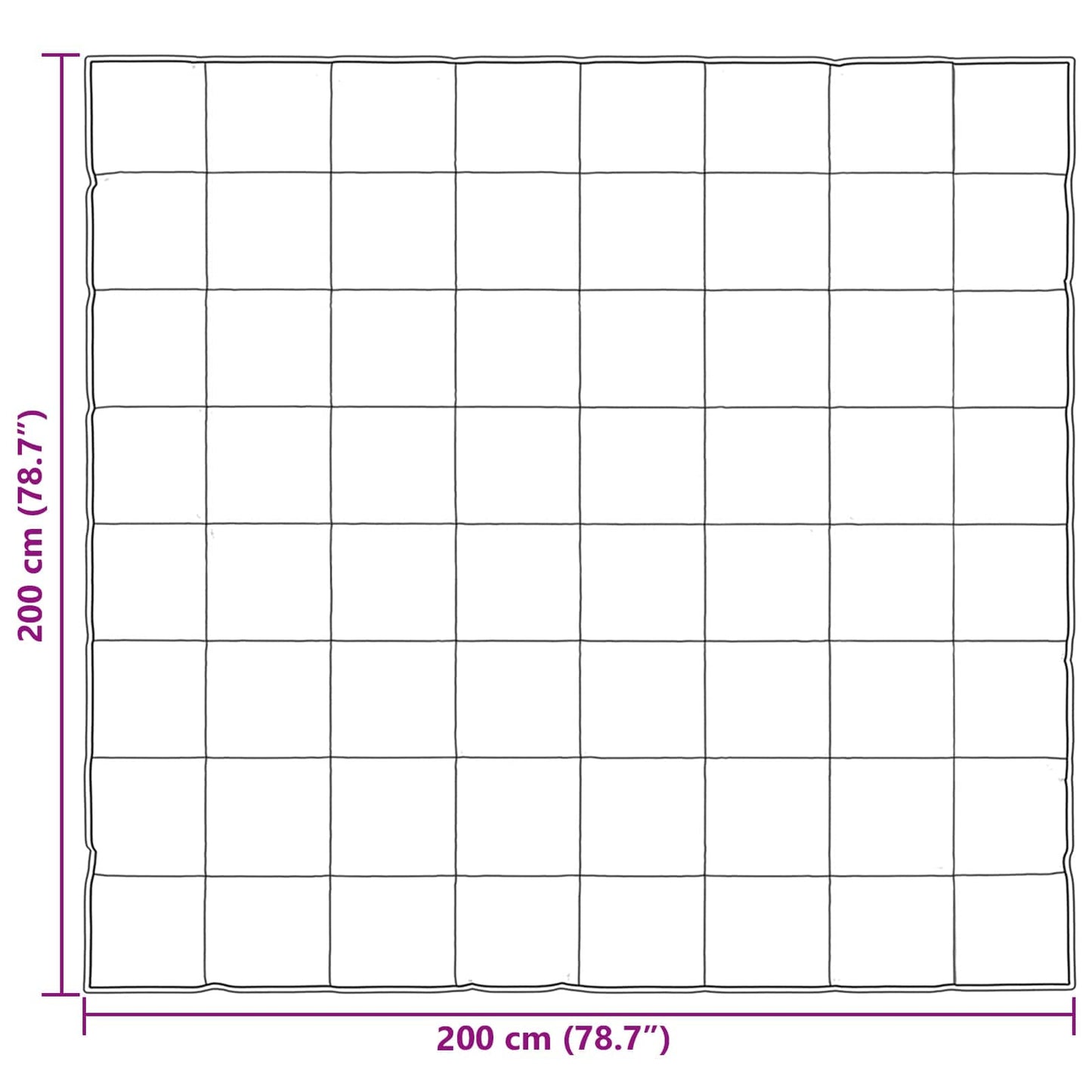 vidaXL Καλοκαιρινό Παπλωματοθήκη Ασημί 200 x 200 cm