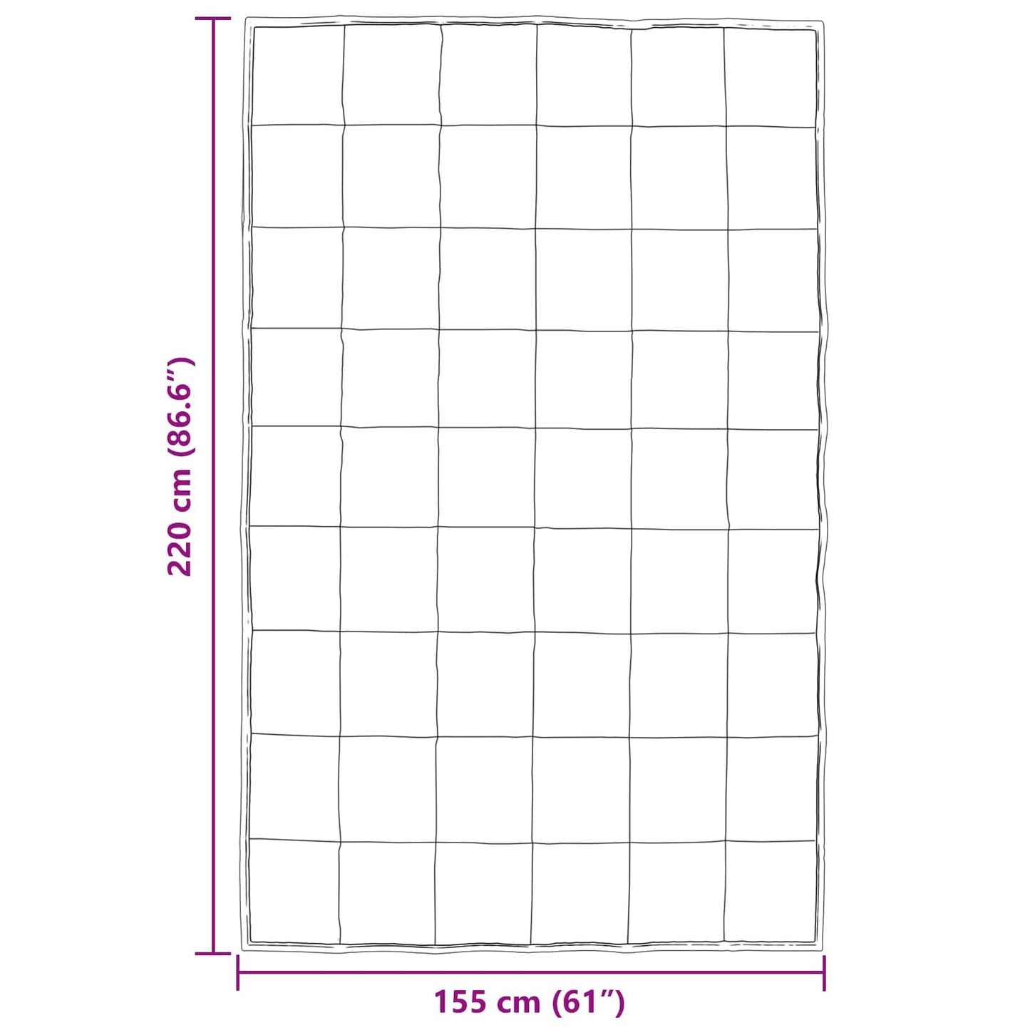 vidaXL Καλοκαιρινό Παπλωματοθήκη Ασημί 220 x 155 εκ