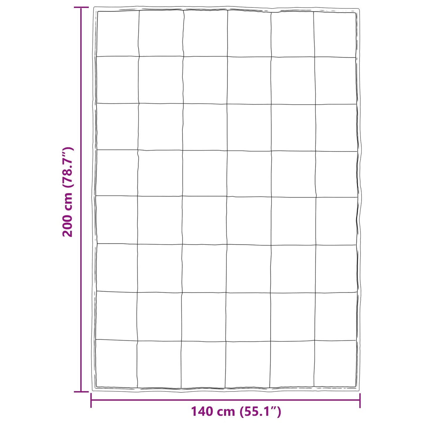 vidaXL Κουβέρτα ολόκληρου του χρόνου Χρυσό 140 x 200 cm
