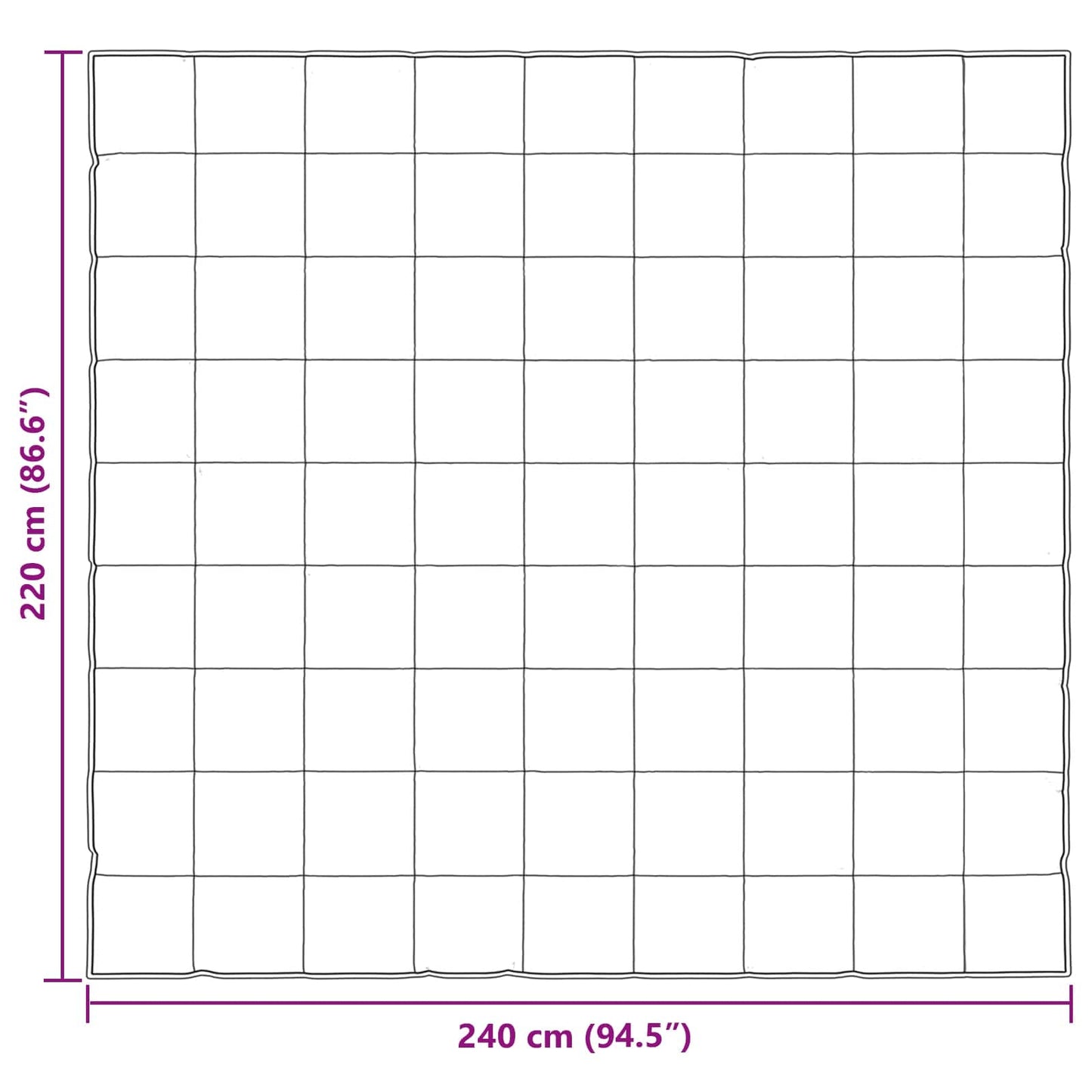 vidaXL Κουβέρτα ολόκληρου του χρόνου Χρυσό 220 x 240 cm