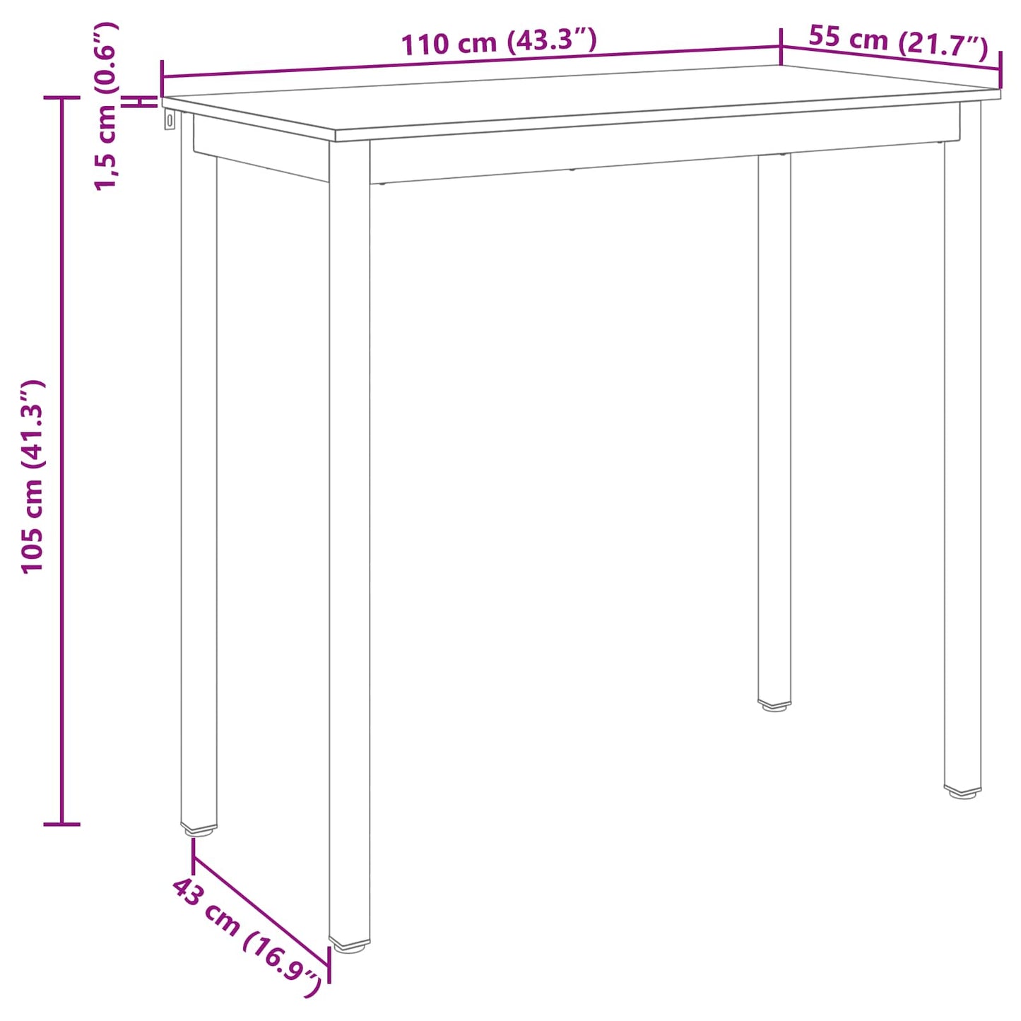 vidaXL Τραπεζαρίες Επεξεργασμένο ξύλο