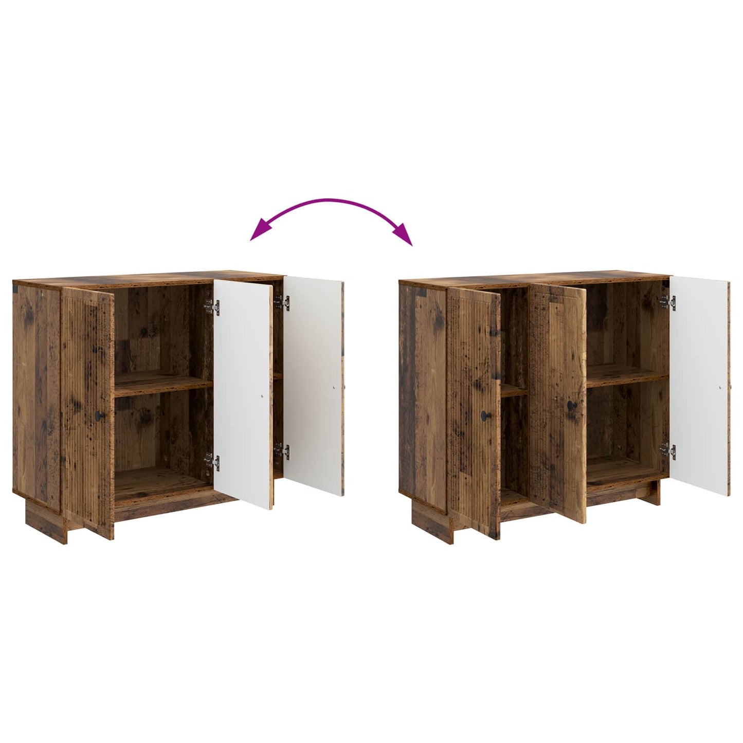 vidaXL Πλαϊνό γραφείο Παλαιωμένο ξύλο 89 x 34,5 x 80 εκ
