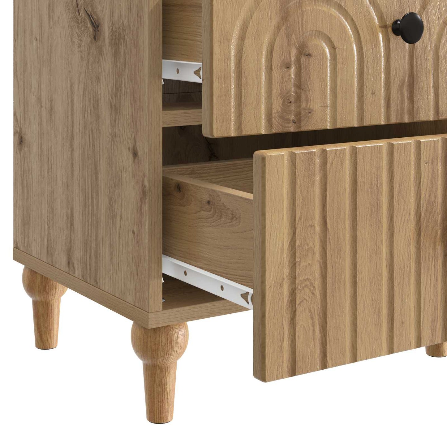vidaXL Κομοδίνο 2 τμχ. Artisan Δρυς 43 x 34,5 x 48 εκ