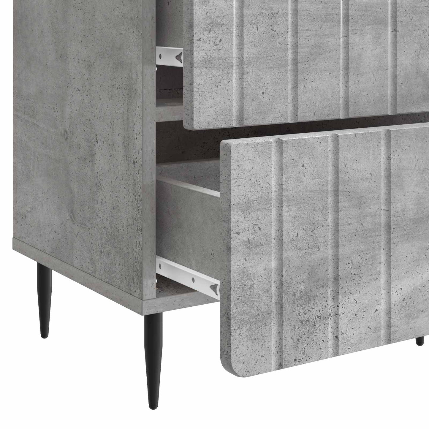 vidaXL Κομοδίνο 2 τμχ. Γκρι Σκυροδέματος 43 x 34,5 x 49,5 εκ