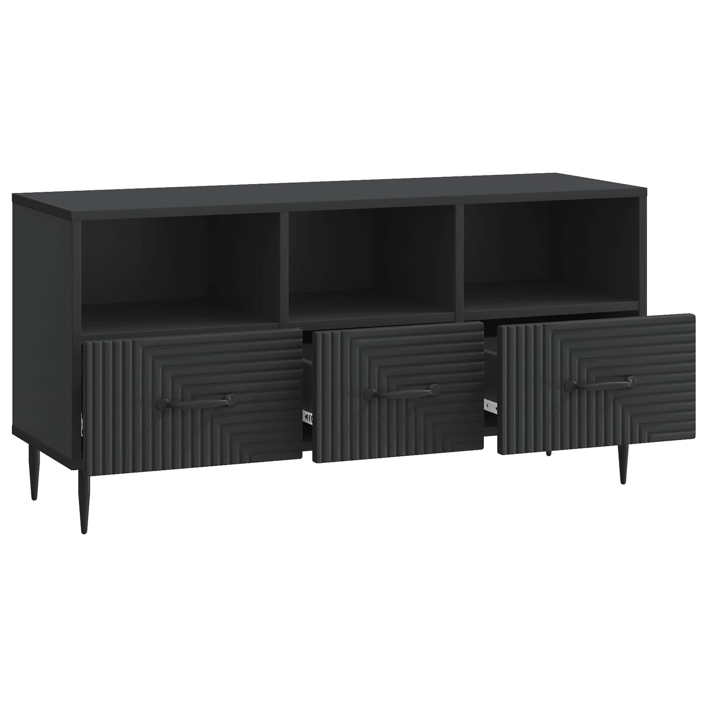 vidaXL Ντουλάπι TV Μαύρο 102 x 34,5 x 50 εκ. Επεξεργασμένο Ξύλο