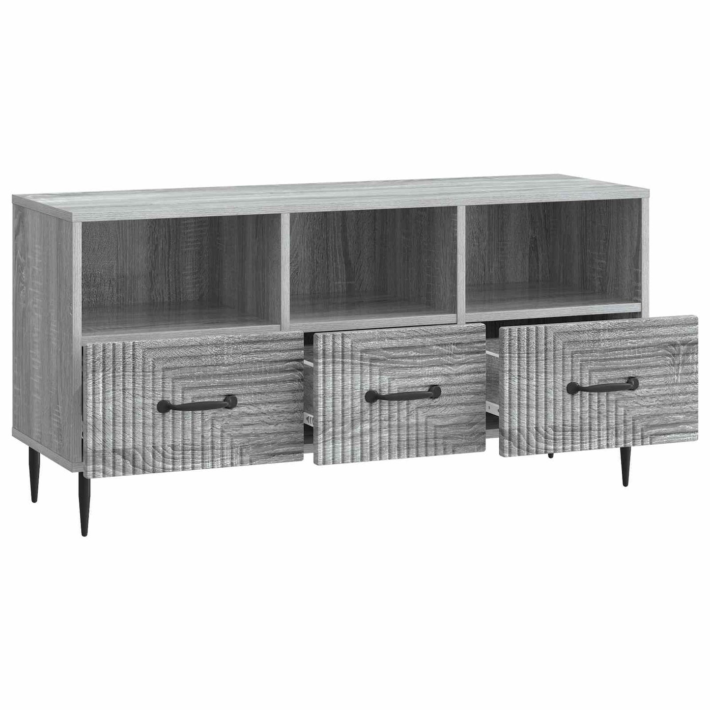 vidaXL Ντουλάπι TV Γκρι Sonoma 102 x 34,5 x 50 εκ. Επεξεργασμένο Ξύλο