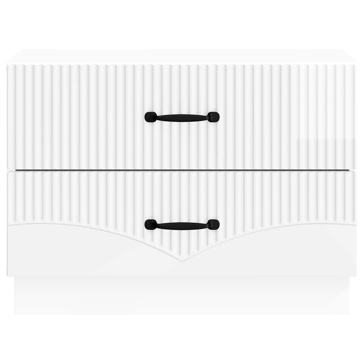vidaXL Κομοδίνο Γυαλιστερό Λευκό 62 x 34,5 x 44,5 εκ
