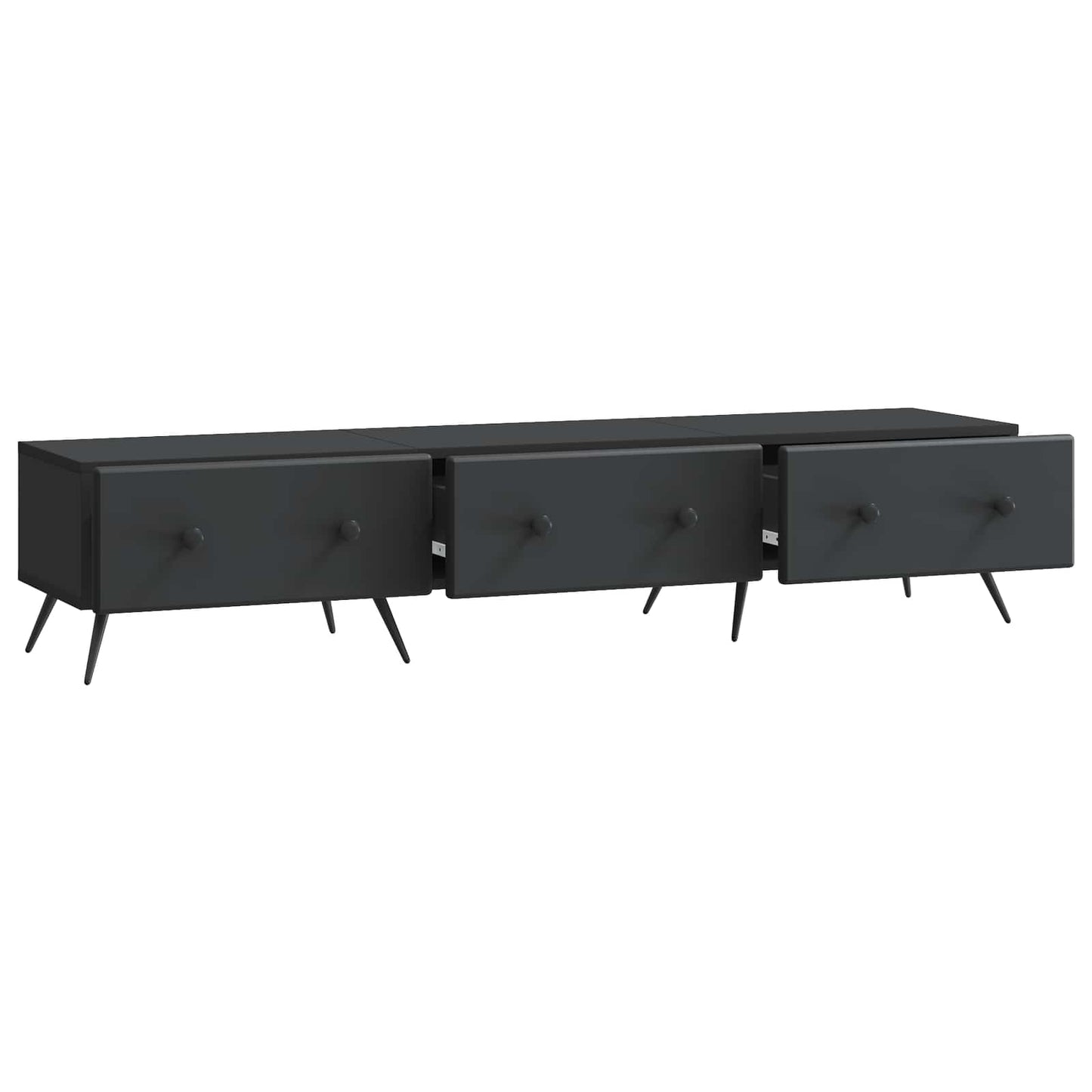 vidaXL Ντουλάπι TV Μαύρο 147 x 34,5 x 30 εκ Επεξεργασμένο Ξύλο
