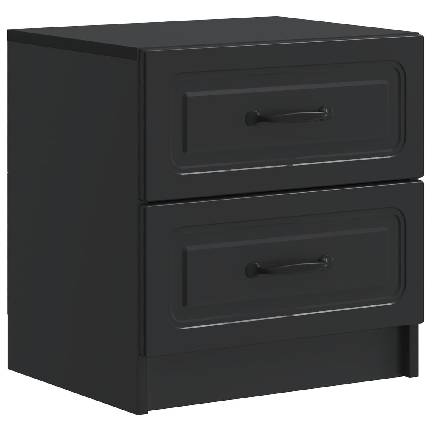 vidaXL Κομοδίνο 2 τεμ. Μαύρο 43 x 34,5 x 44,5 εκ Επεξεργασμένο Ξύλο