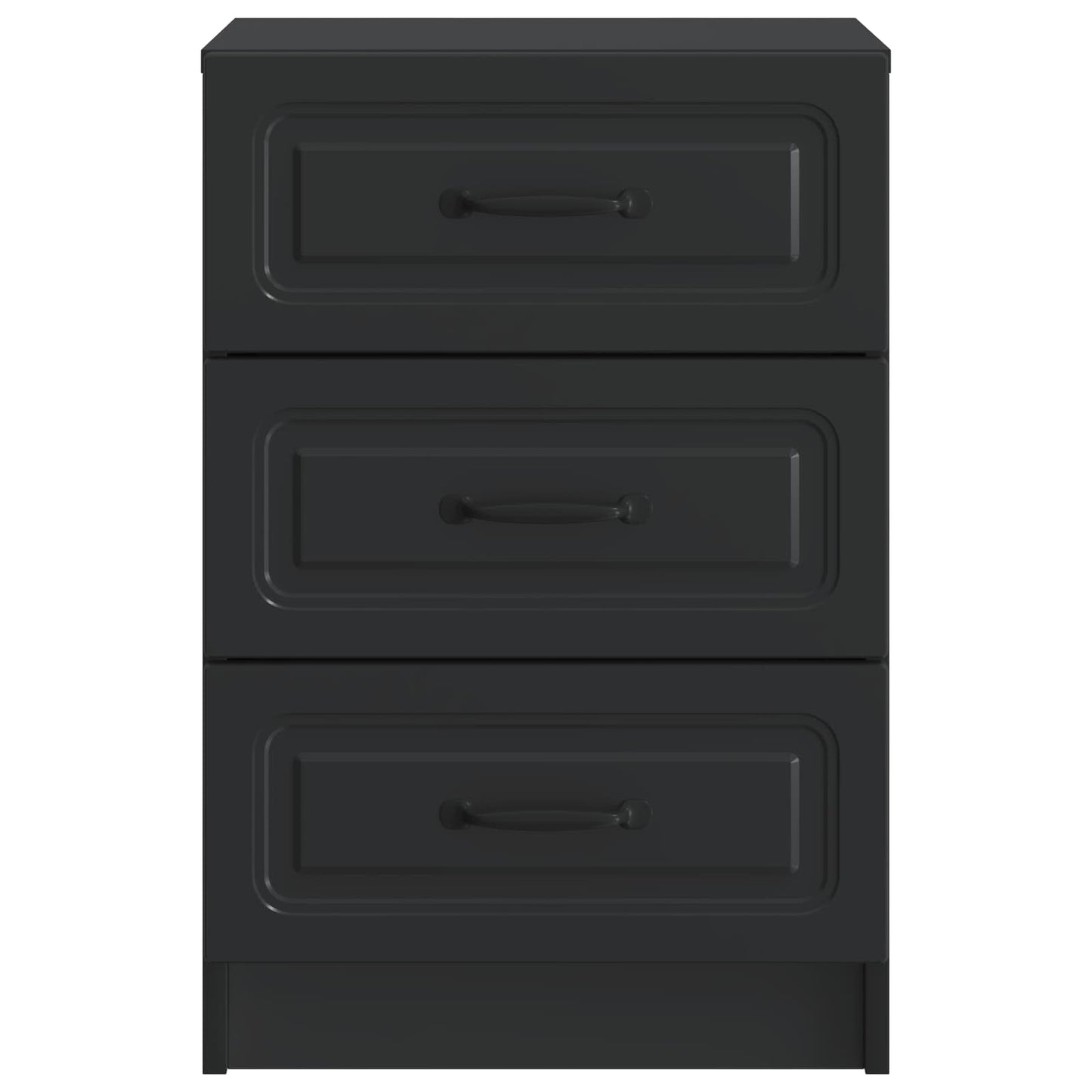 vidaXL Κομοδίνο Μαύρο 43 x 41 x 63,5 εκ. Επεξεργασμένο Ξύλο