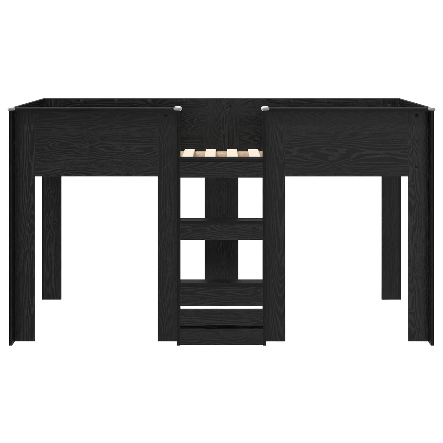 vidaXL Κρεβάτι Κουκέτα για Παιδιά Μαύρη Οξυά 100 x 200 cm