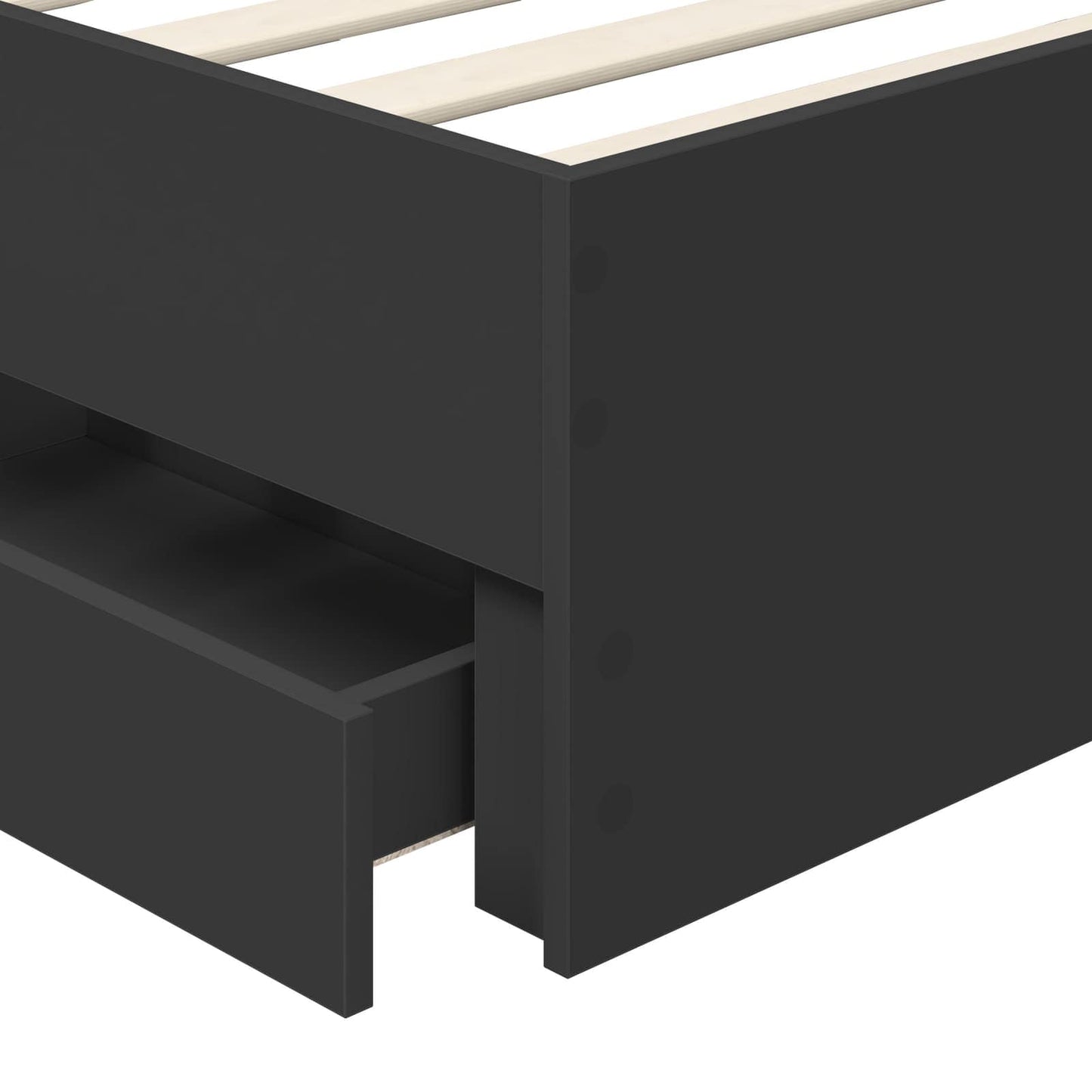 vidaXL Σκελετός Κρεβατιού Μαύρο 90 x 190 cm Μηχανήματος Ξύλο