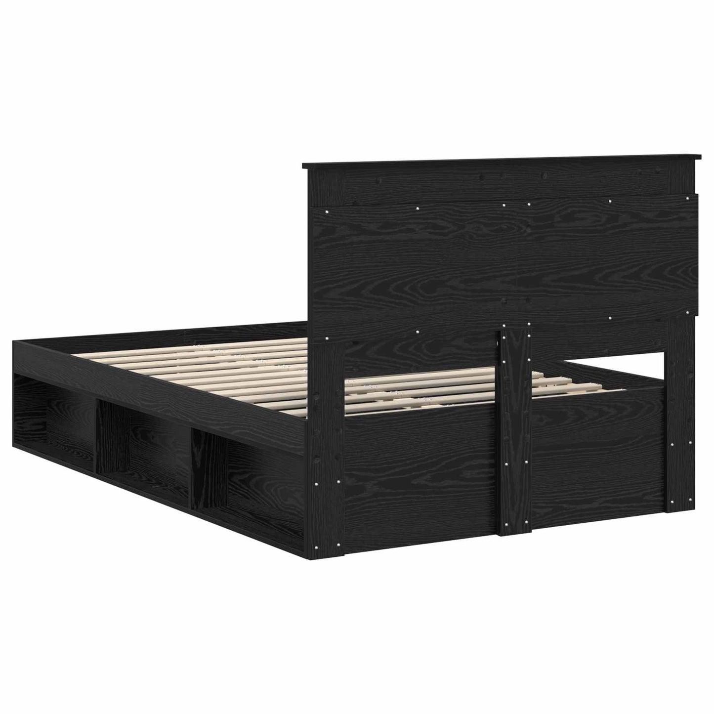 vidaXL Σκελετός Κρεβατιού Μαύρο 120 x 190 cm Στερεά ξυλεία πεύκου